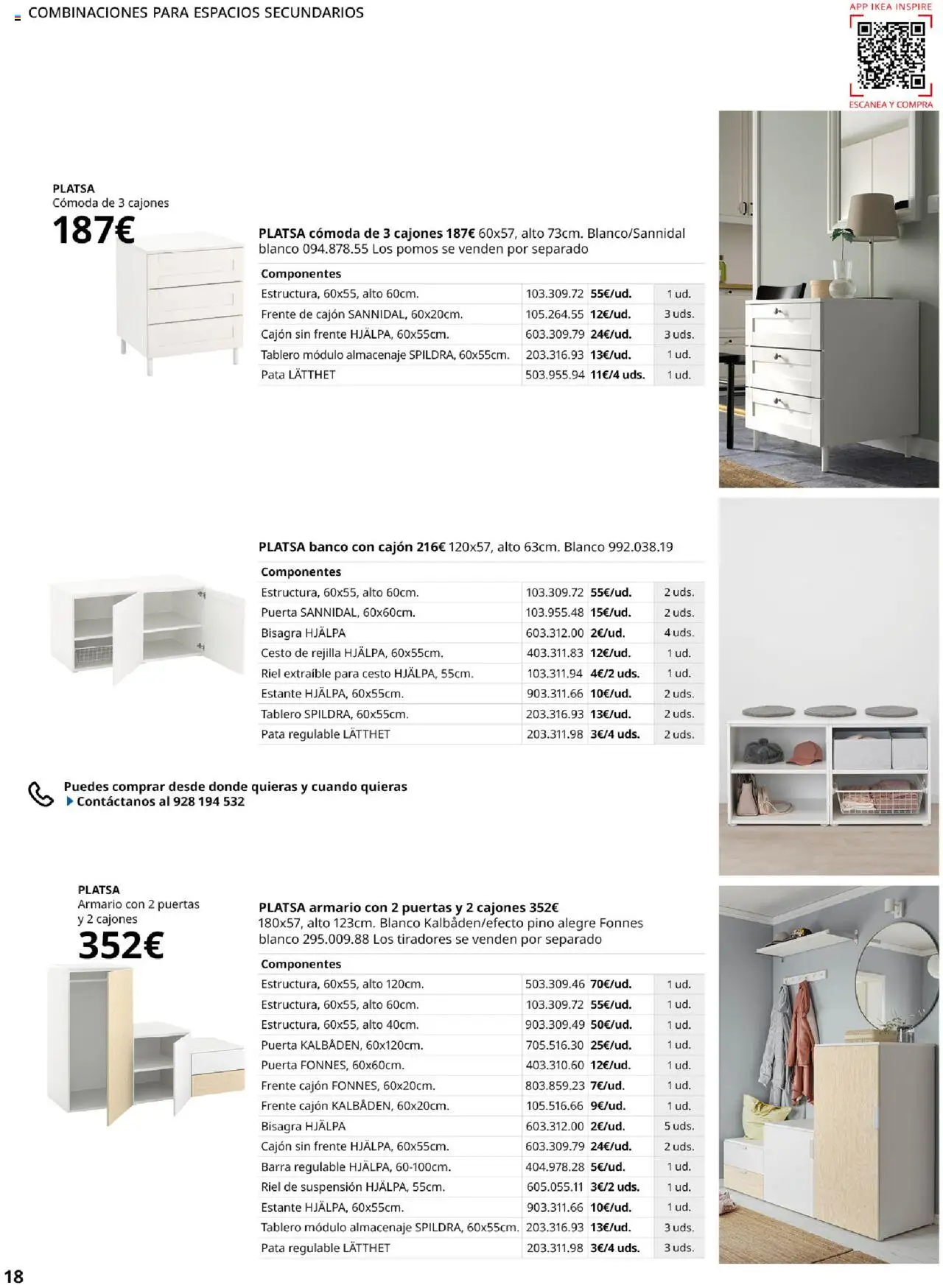 Catálogo IKEA Platsa │ válido desde el 06.02.2025 | Página: 18 | Productos: Almacenaje, Estante, Armario