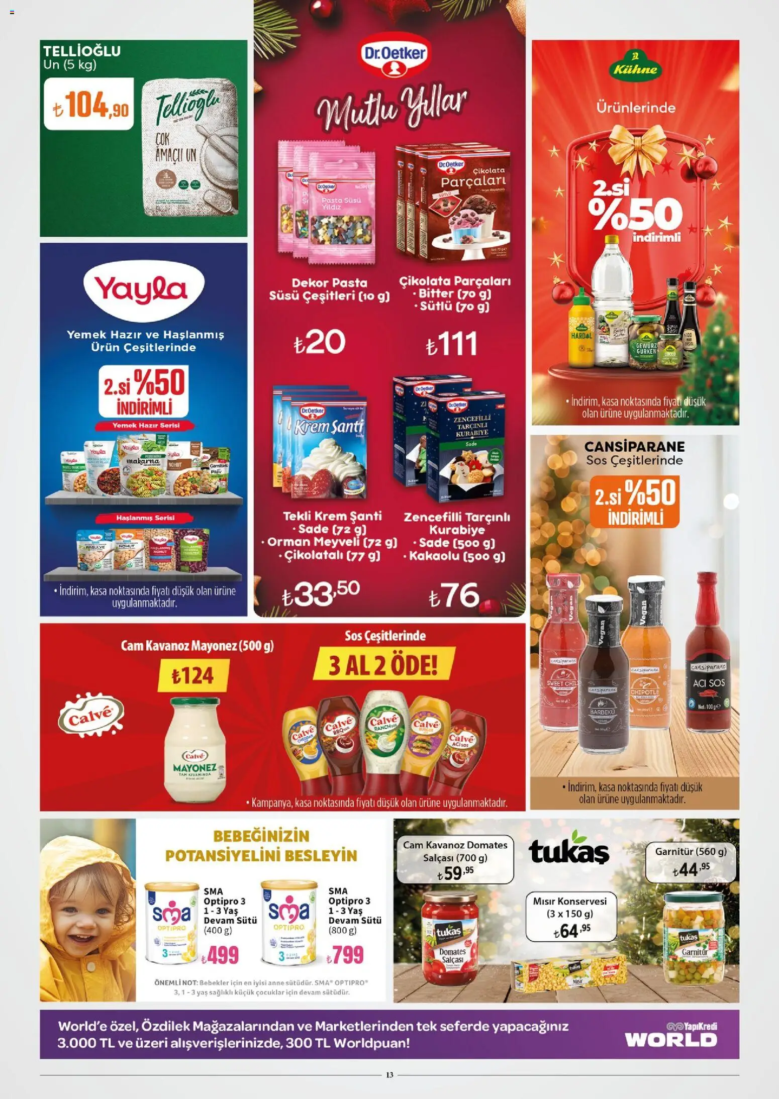 Özdilek Katalog - 17.12.2025 tarihinden itibaren geçerlidir | Sayfa: 13 | Ürünler: Hardal, Kurabiye, Sos, Mısır