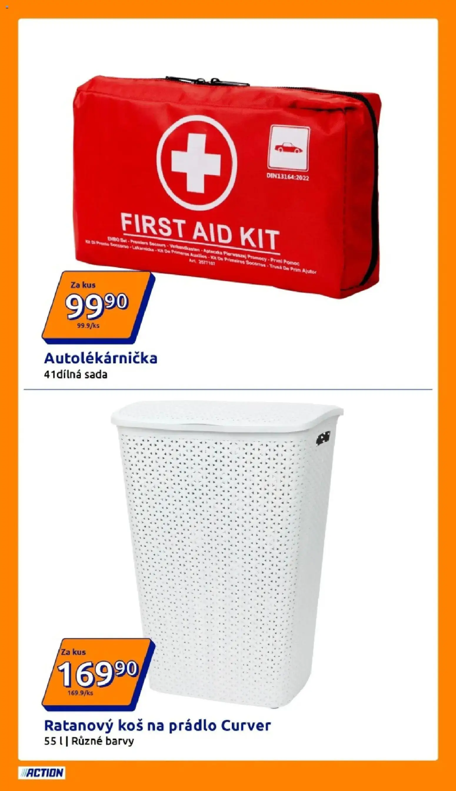 Action aktuální leták od 25.02.2026 | Strana: 3 | Produkty: Koš na prádlo, Koš, Barvy, Autolékárnička