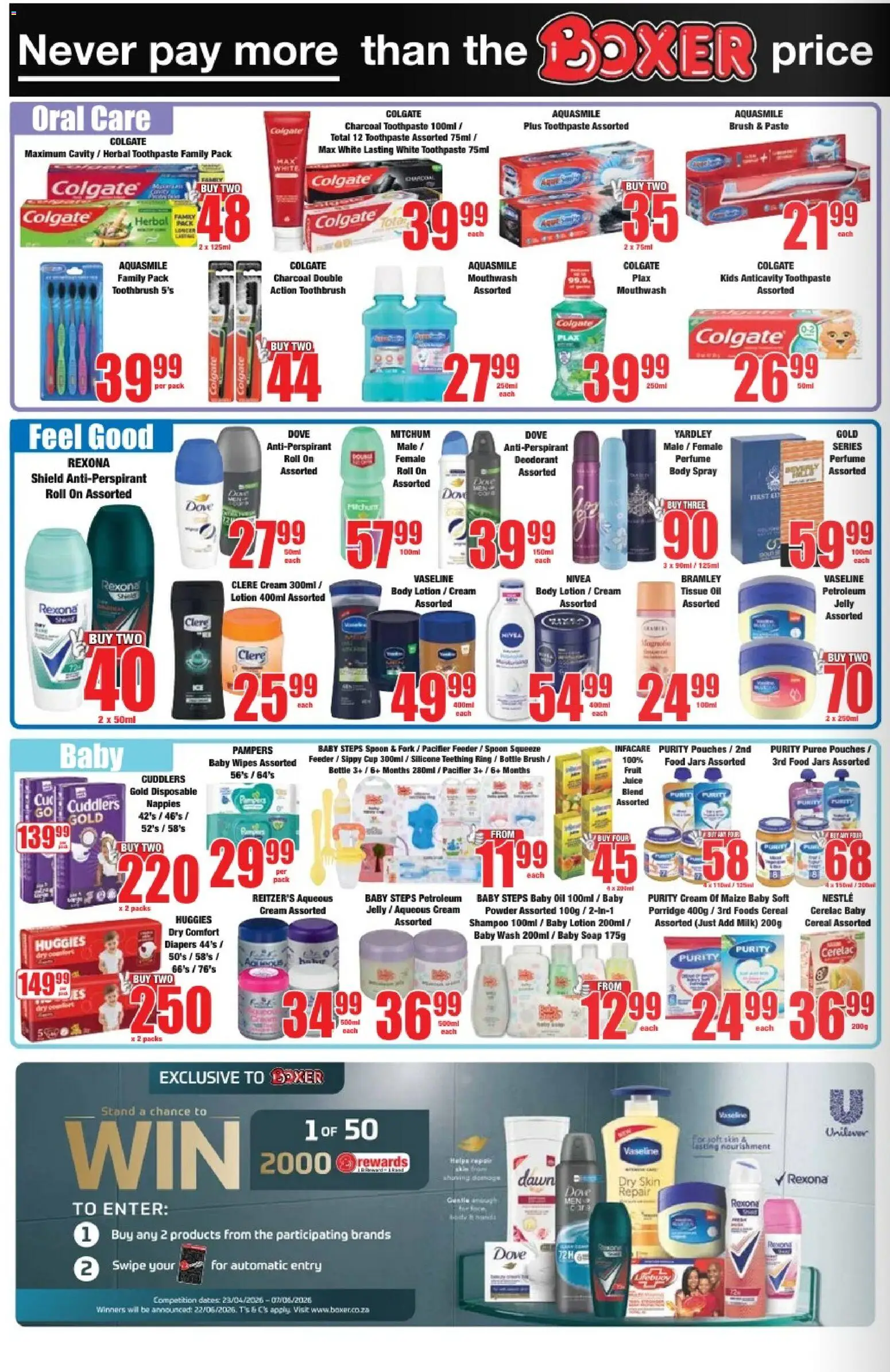 New Boxer catalogue – valid from 23.04.2026 | Page: 10 | Products: Brush, Cream, Toothbrush, Lotion