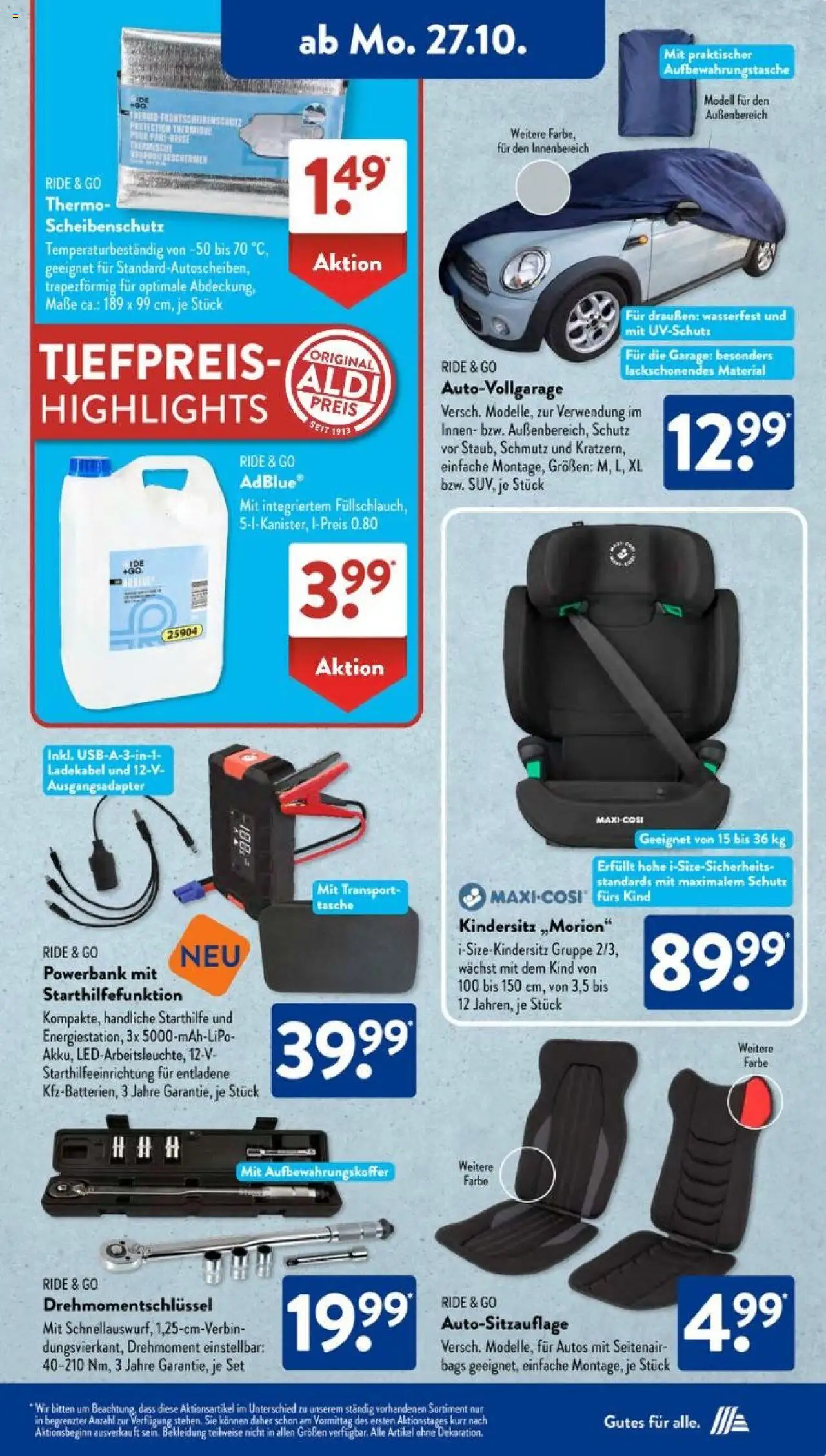 Aldi Süd Prospekt 	 – gültig ab 27.10.2025 | Seite: 5 | Produkte: Tasche, Ladekabel, Bekleidung, Powerbank