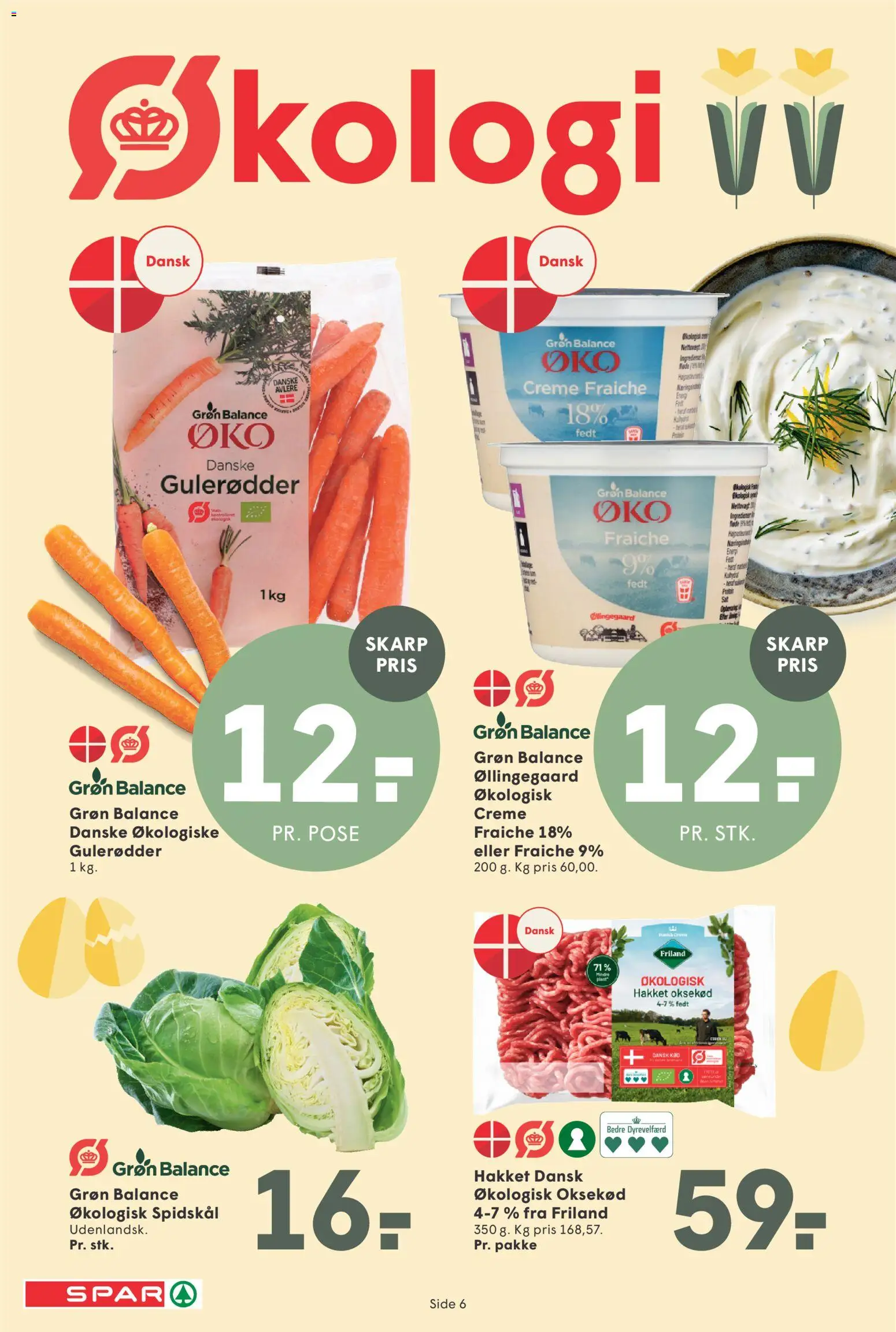 Spar tilbudsavis – gyldig fra 13.03.2026 | Side: 6 | Produkter: Creme, Creme fraiche, Gulerødder, Spidskål