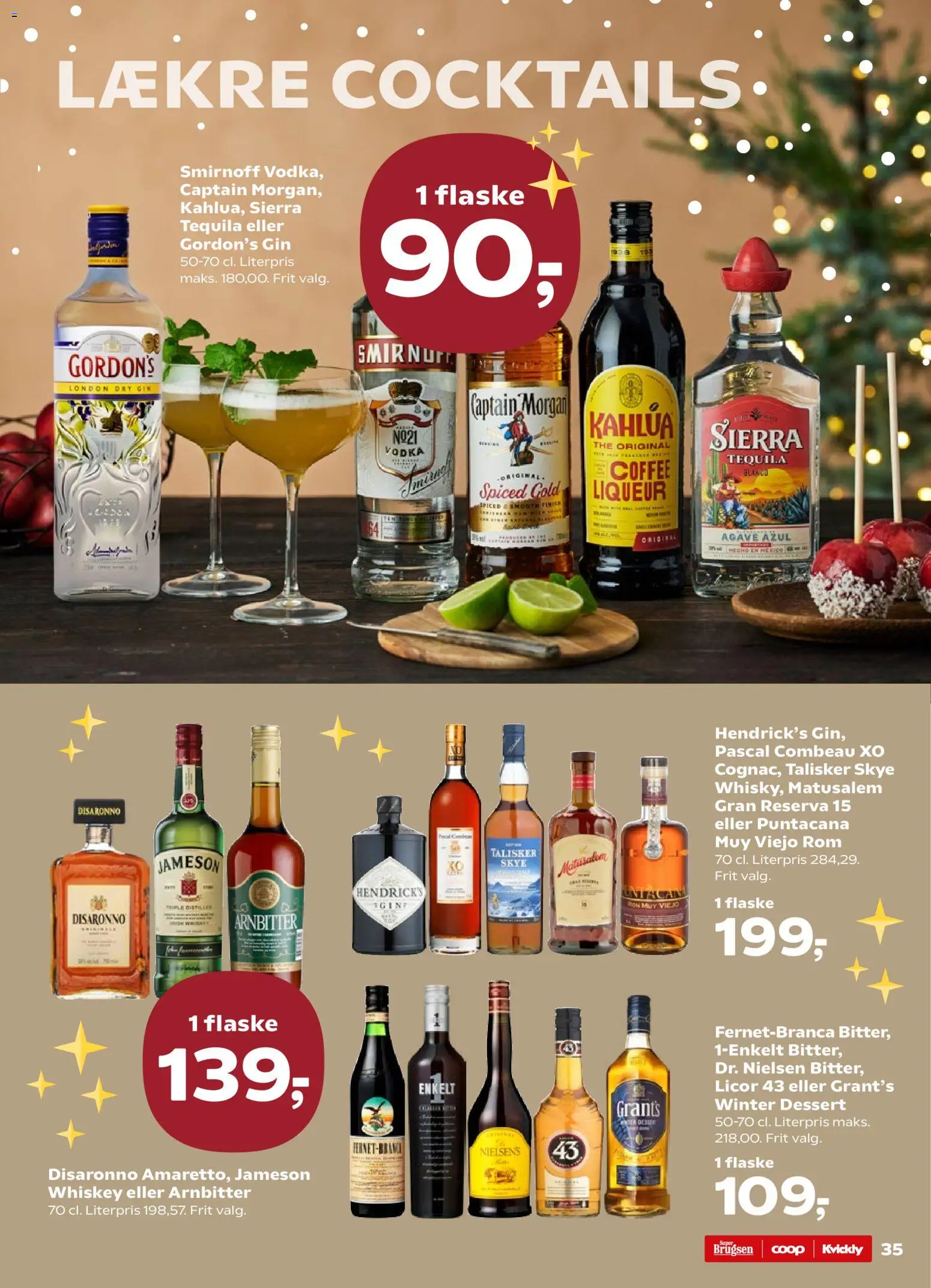 Super Brugsen tilbudsavis – gyldig fra 19.12.2025 | Side: 39 | Produkter: Nuggets de frango, Gin, Vodka, Rom
