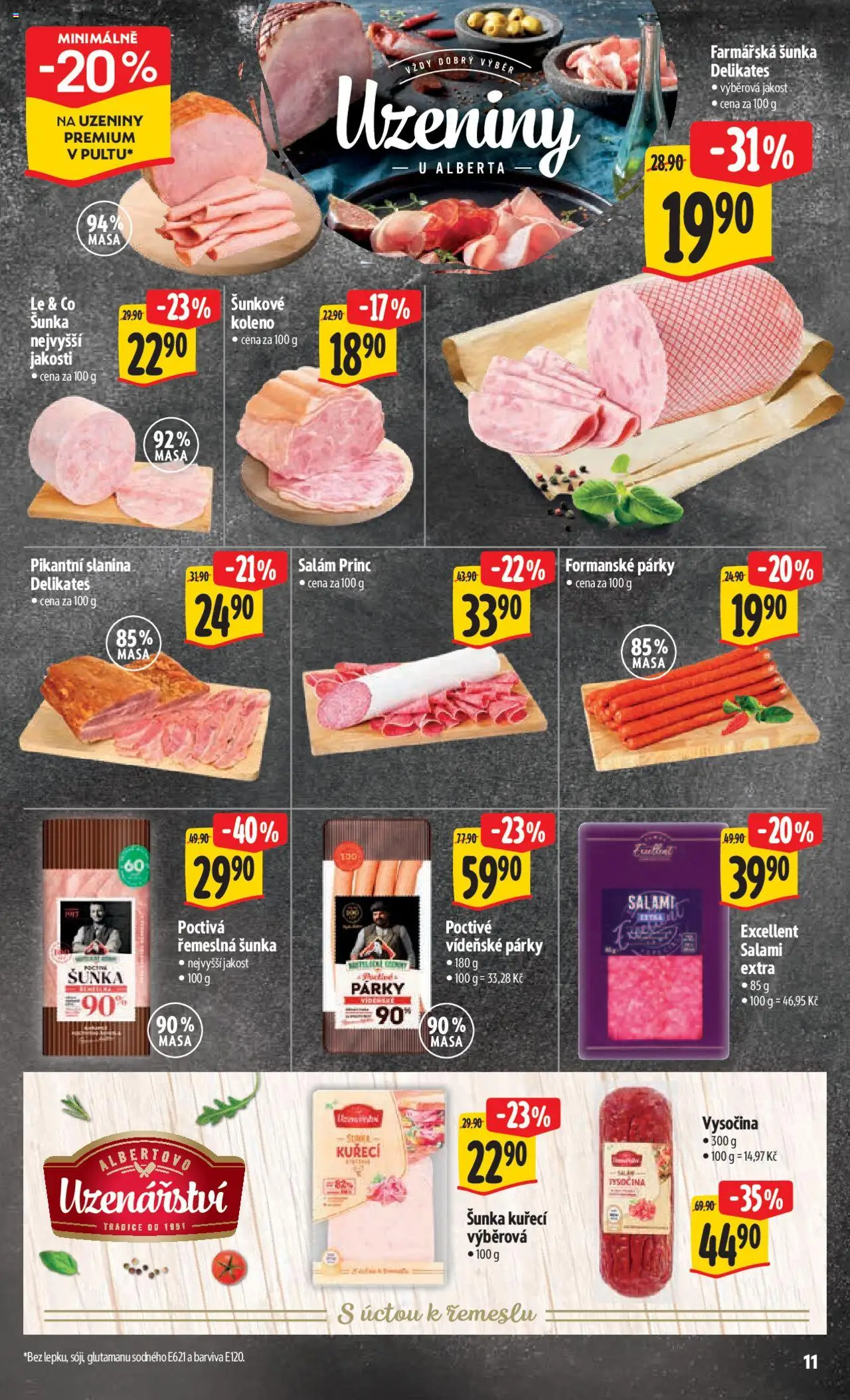 Albert leták - Hypermarket od 13.08.2025 | Strana: 18 | Produkty: Vídeňské párky, Párky, Uzeniny, Slanina