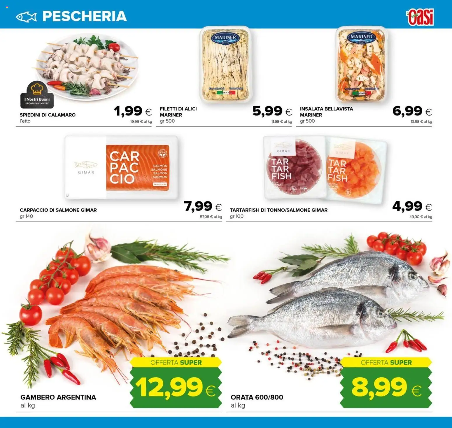 Volantino Oasi del 15.12.2025 | Pagina: 17 | Prodotti: Salmone, Insalata, Orata, Alici