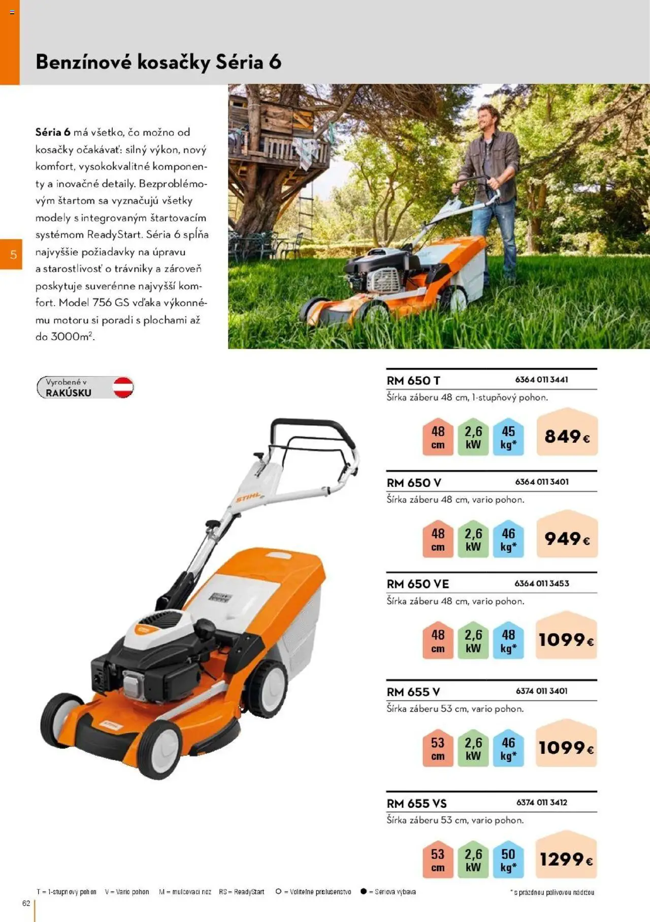 Nové STIHL akcie – leták je platný od 01.04.2025 | Strana: 62 | Produkty: Kosačky