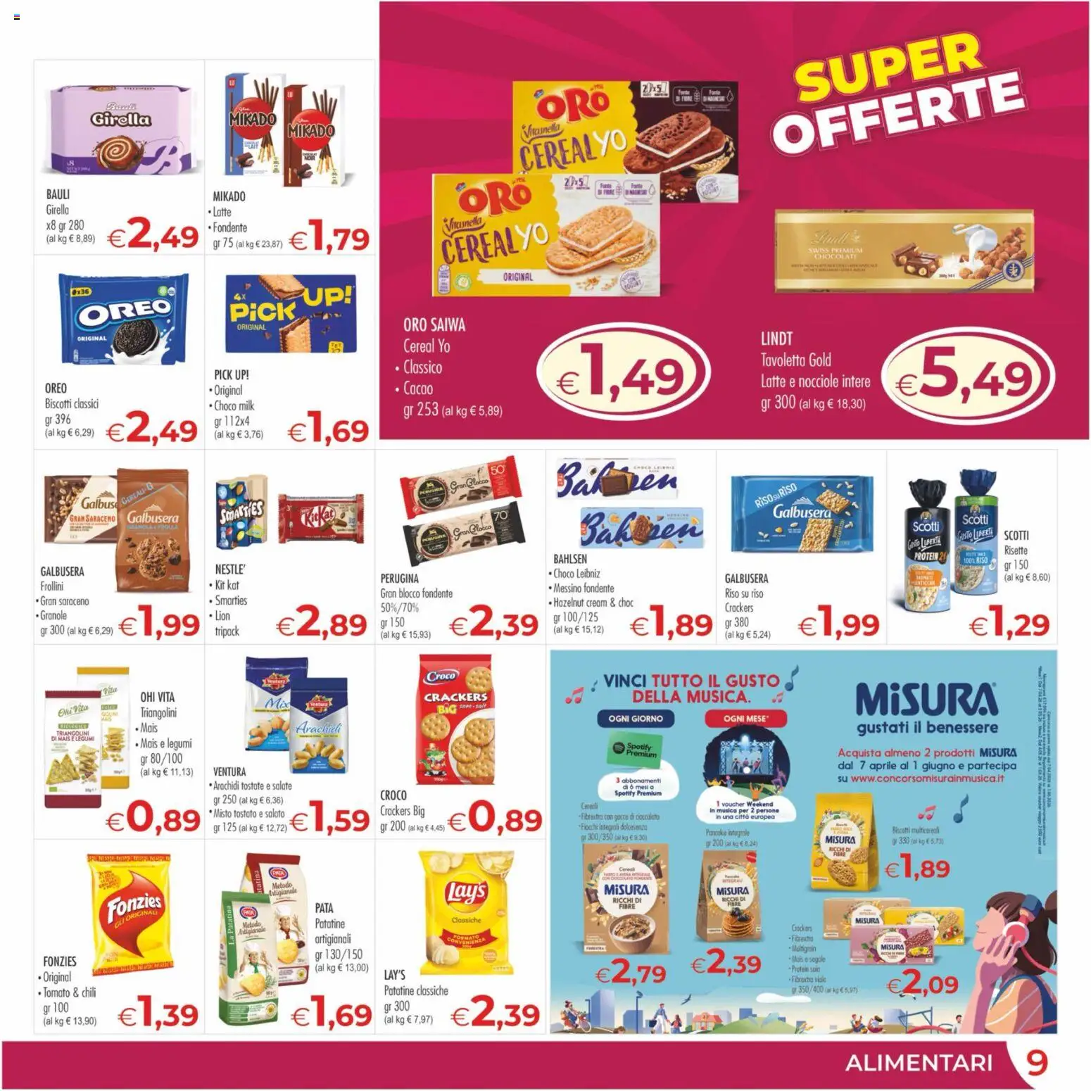 Volantino MerSi Supermercati del 08.04.2026 | Pagina: 9 | Prodotti: Cioccolato, Nocciole, Arachidi, Cacao