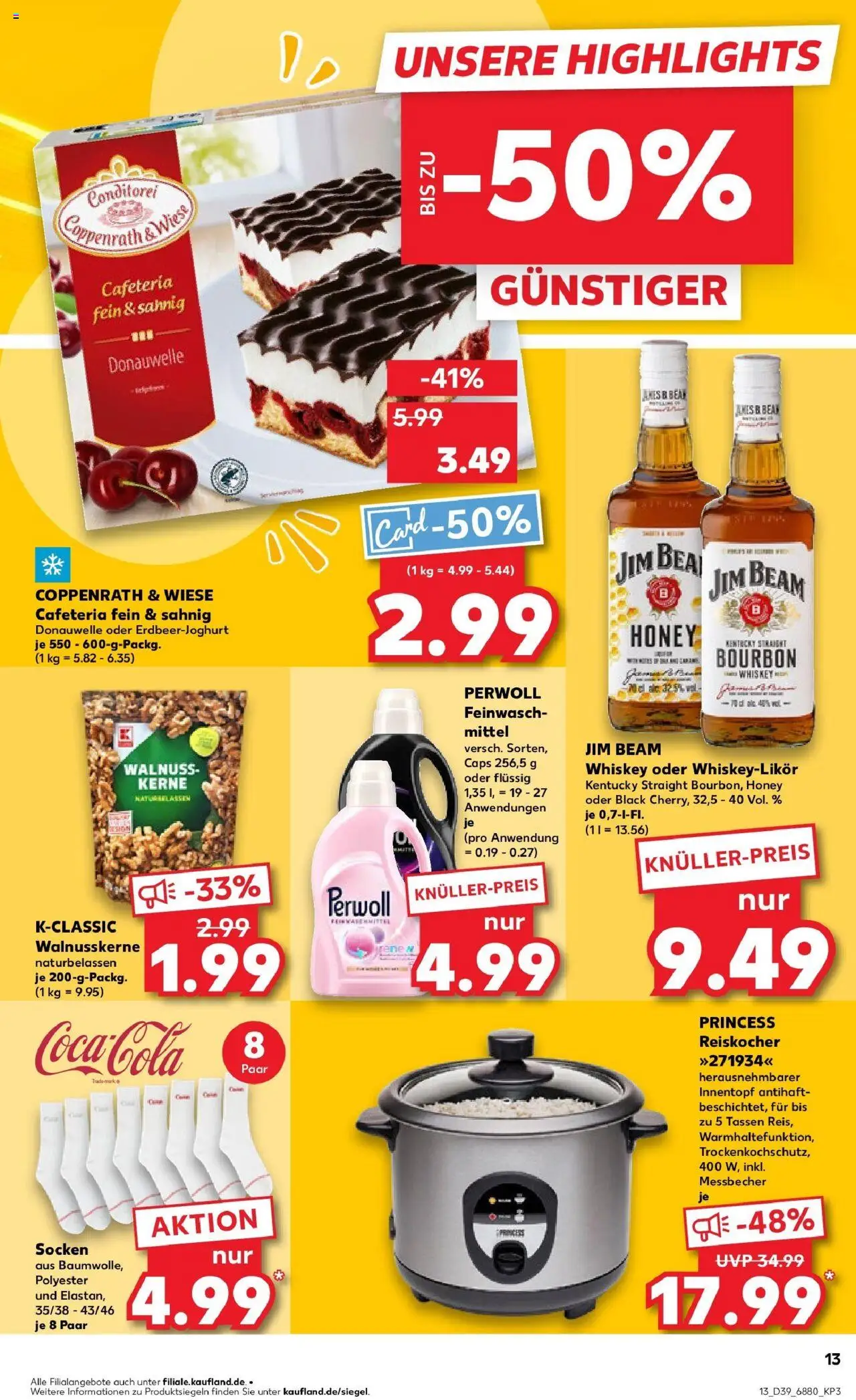Kaufland prospekt Neunkirchen	 – gültig ab 25.09.2025 | Seite: 13 | Produkte: Jim beam, Socken, Bourbon, Whiskey