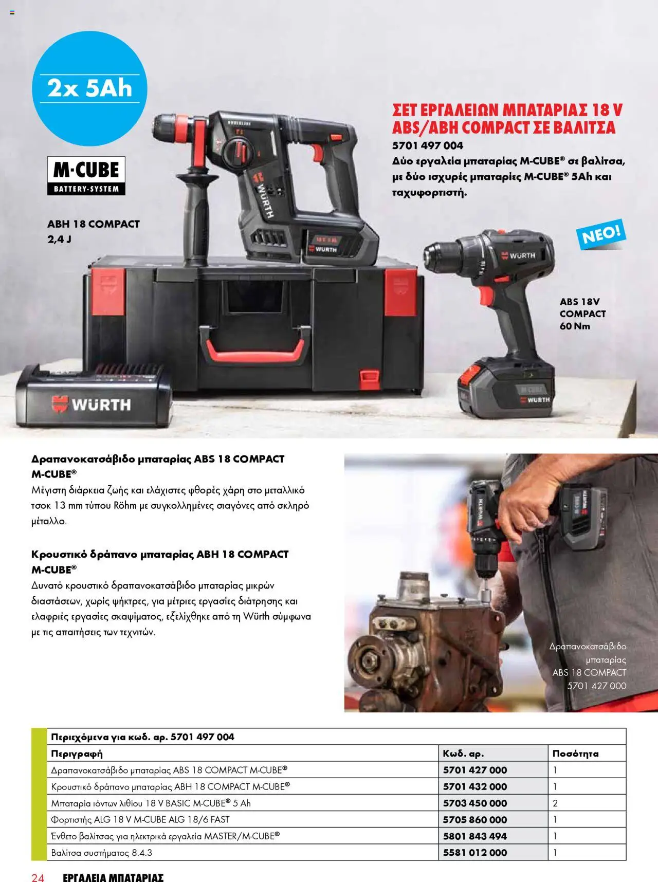 WURTH - Εργαλεία Μπαταρίας – σε ισχύ από 01.10.2025 | Σελίδα: 24