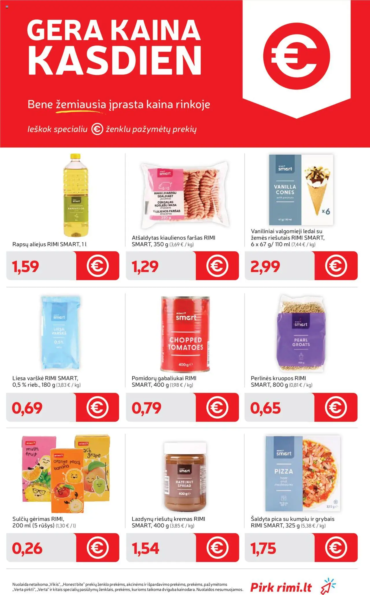 Rimi leidinys│galioja nuo 05.08.2025 | Puslapis: 23 | Prekių: Kruopos, Aliejus, Pica, Valgomieji ledai