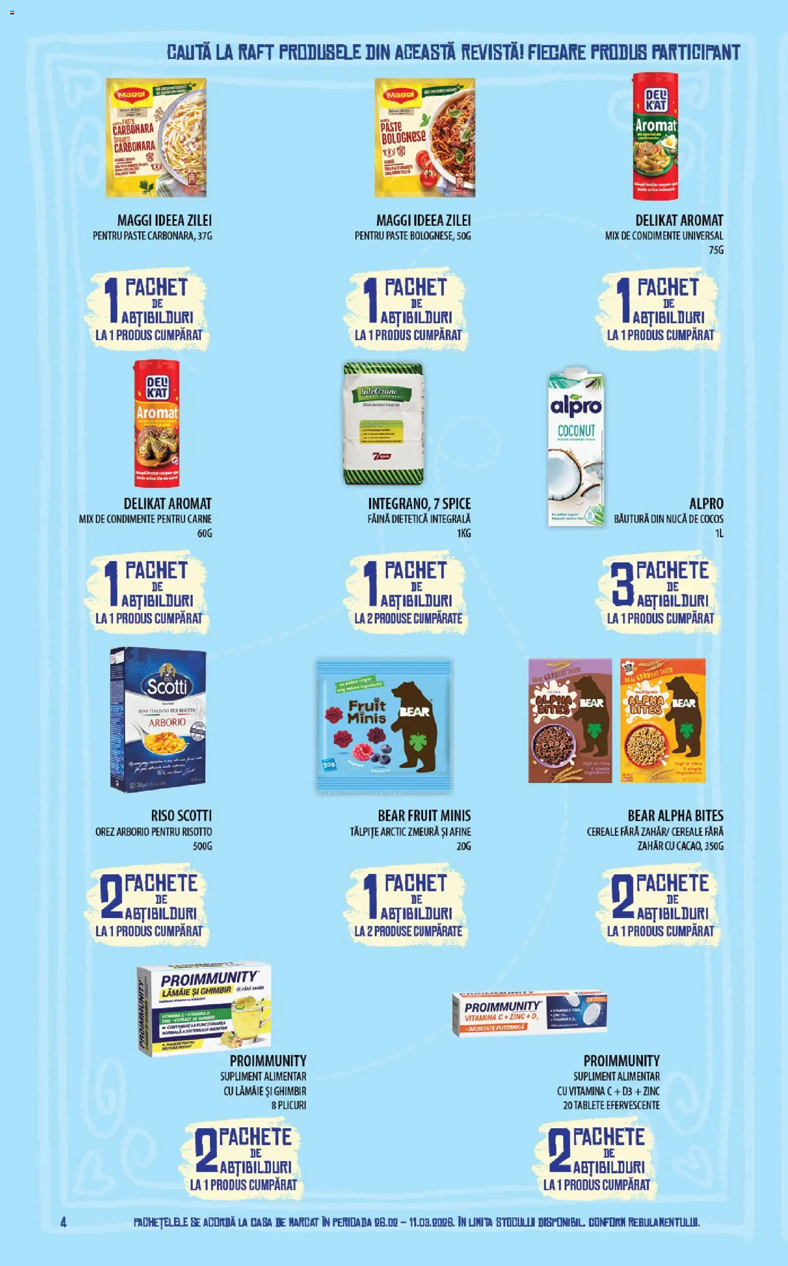 Noul catalog Mega Image – valabil de la 26.02.2026 | Pagină: 4 | Produse: Zmeură, Făină, Paste, Lămâie