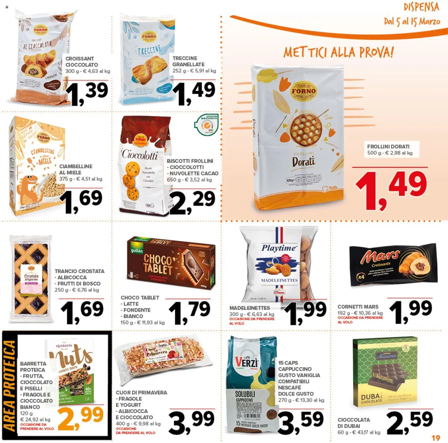 Volantino Todis del 05.03.2026 | Pagina: 19 | Prodotti: Piselli, Cacao, Forno, Miele