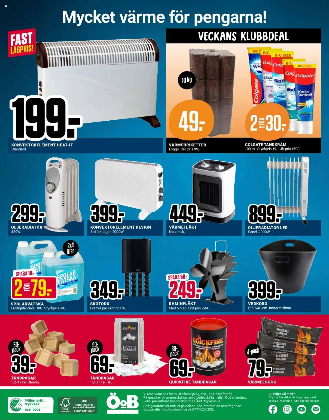ÖoB reklamblad aktuell från 20.10.2025 | Sida: 10 | Produkter: Tandkräm, Ring, Papper, Spolarvätska