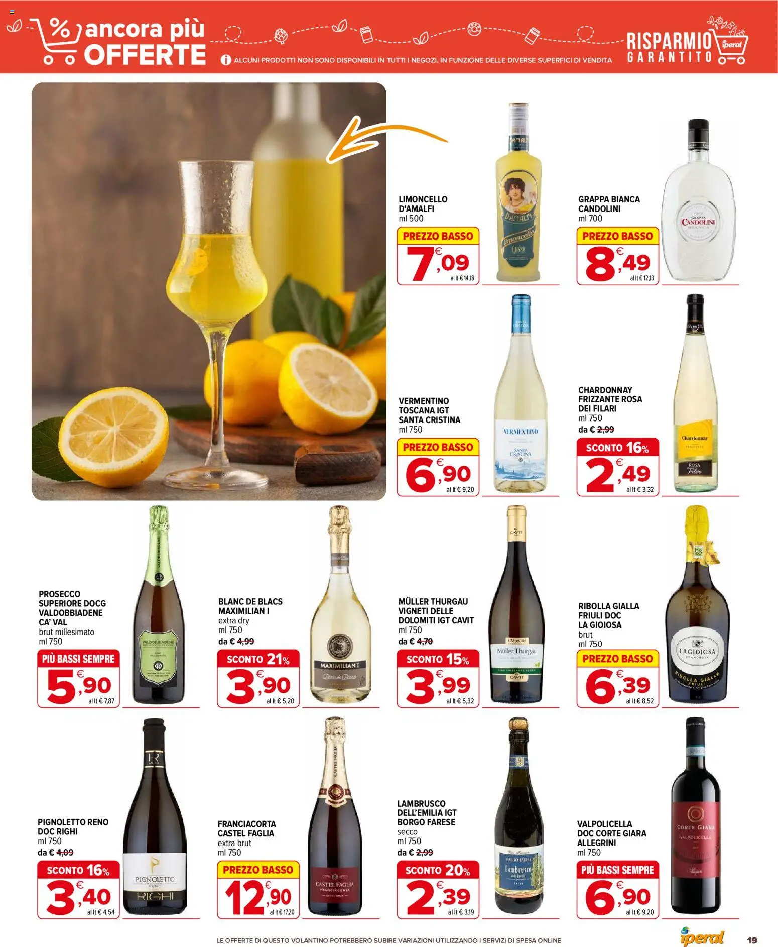 Volantino Iperal del 27.11.2025 | Pagina: 19 | Prodotti: Prosecco, Limoncello, Grappa