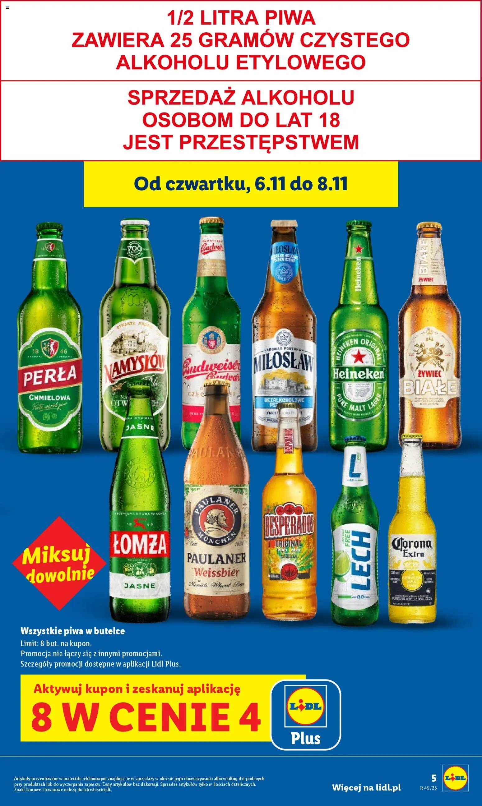 Lidl Gazetka od 06.11.2025 | Strona: 5 | Produkty: Tequila, Heineken