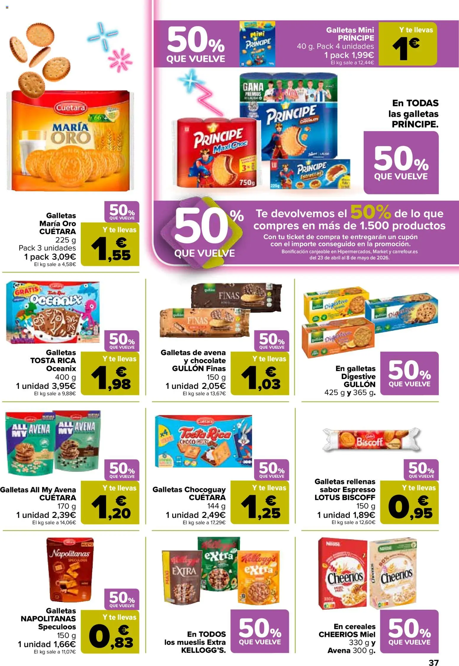 Carrefour folleto │ válido desde el 07.04.2026 | Página: 41 | Productos: Mueslis, Cereales, Galletas, Galletas rellenas