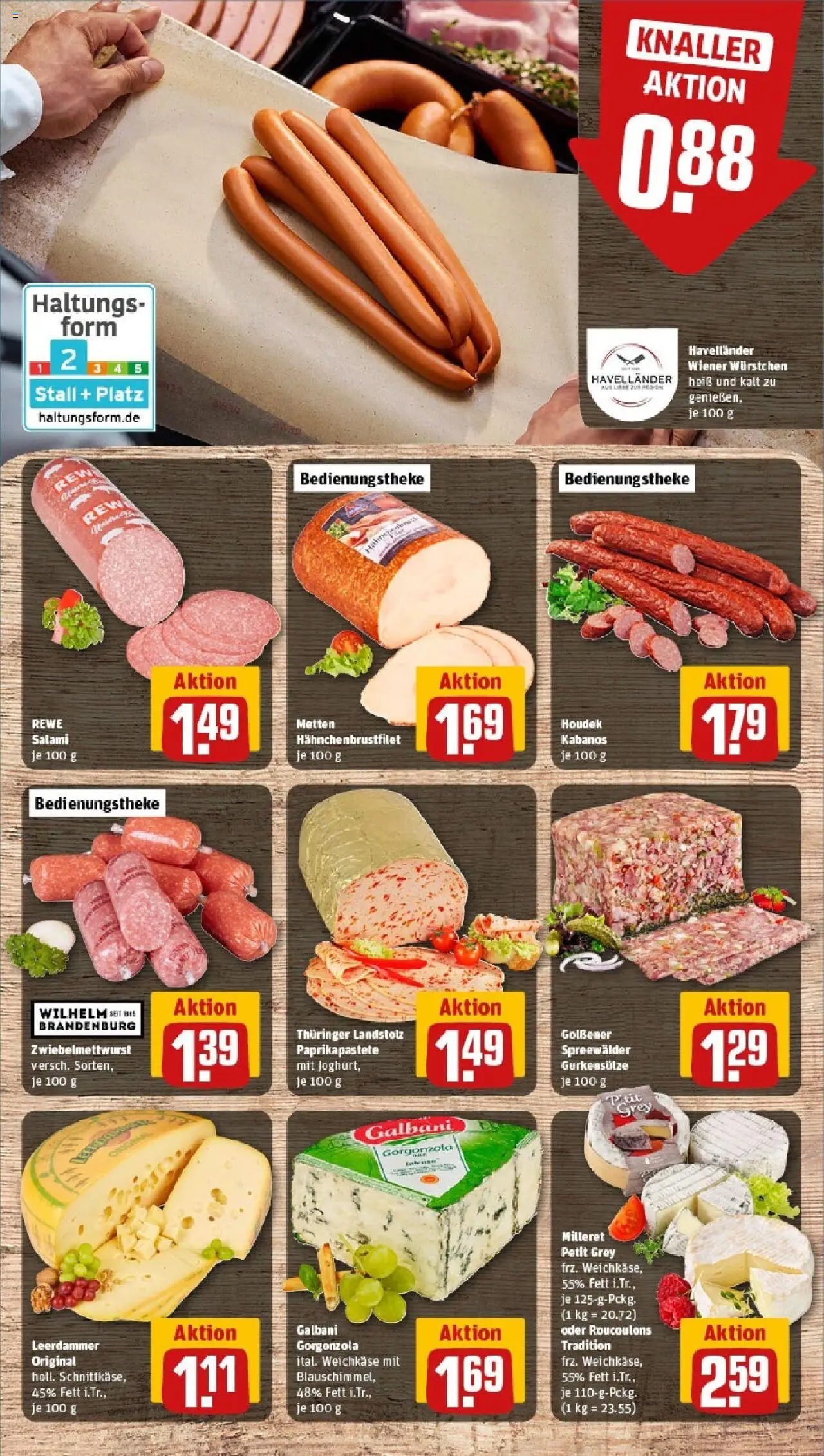 Rewe prospekt Nessetal Ot Goldbach	 - gültig ab dem 08.06.2025 | Seite: 9 | Produkte: Wiener wurstchen, Leerdammer, Paprika, Salami