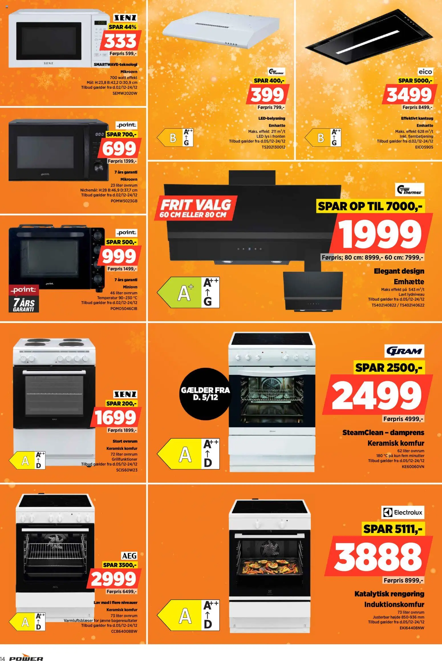Power tilbudsavis – gyldig fra 02.12.2025 | Side: 14 | Produkter: Komfur