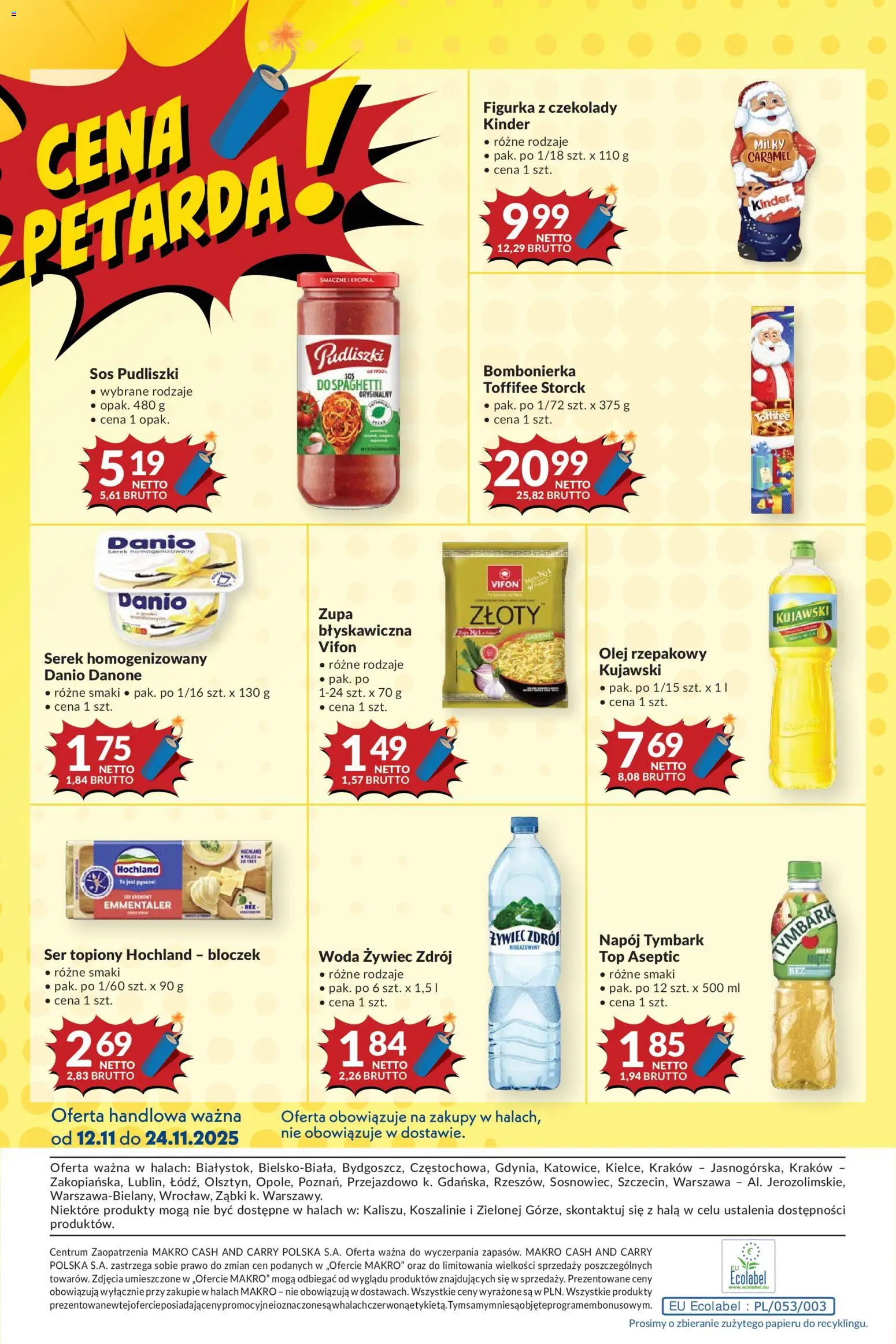 Makro Gazetka - Mega oferty dla Twojego Sklepu od 12.11.2025 | Strona: 12 | Produkty: Top, Ser topiony, Vifon, Ser