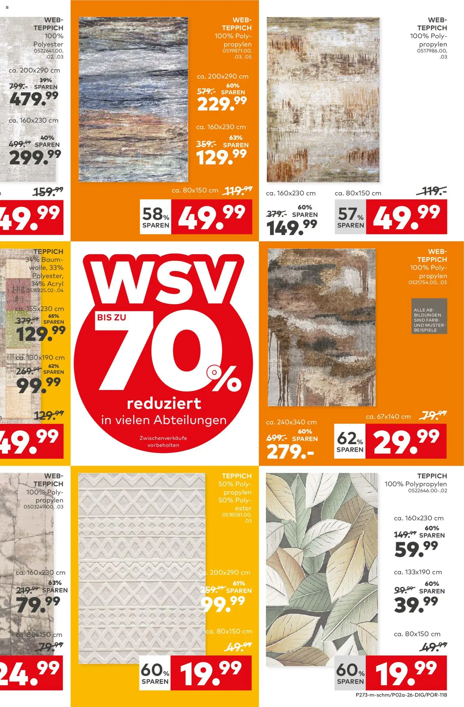 Porta! WSV: Bis zu 70% reduziert in vielen Abteilungen - Aachen – gültig ab 04.01.2026 | Seite: 7 | Produkte: Teppich