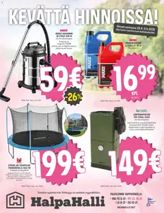 Halpa Halli-mainoslehti voimassa 28.04.2026 alkaen | Sivu: 12 | Tuotteet: Matto, Voi, Trampoliini