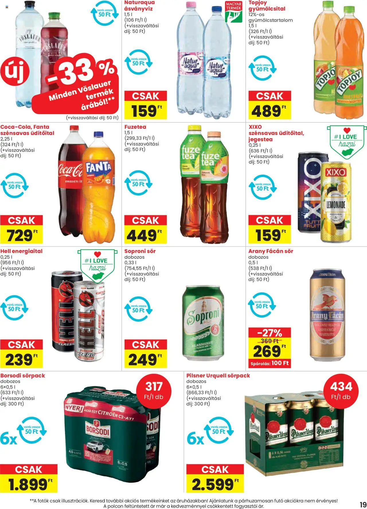 Spar akciós ujság - amely érvényes a következő dátumtól: 26.06.2025 | Oldal: 19 | Termékek: Gyümölcsital, Fanta, Sör, Tea