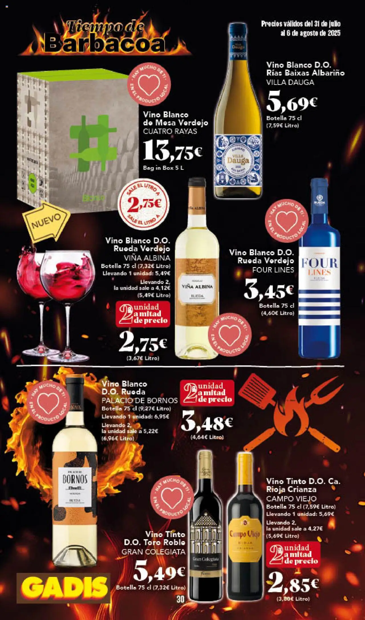 Gadis folleto │ válido desde el 31.07.2025 | Página: 30 | Productos: Vino, Mesa