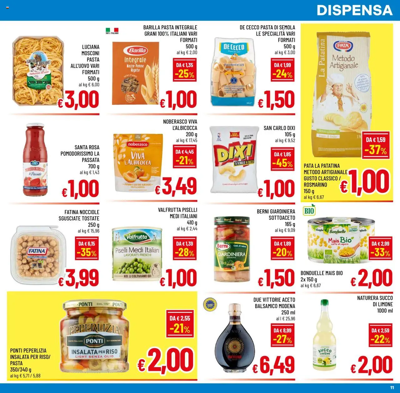 Volantino A&O del 06.08.2025 | Pagina: 11 | Prodotti: Rosmarino, Olio, Pasta, Nocciole