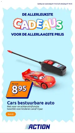 Action - Presents - Voorbeeld van een folder van Action, geldig van 01.10.2025