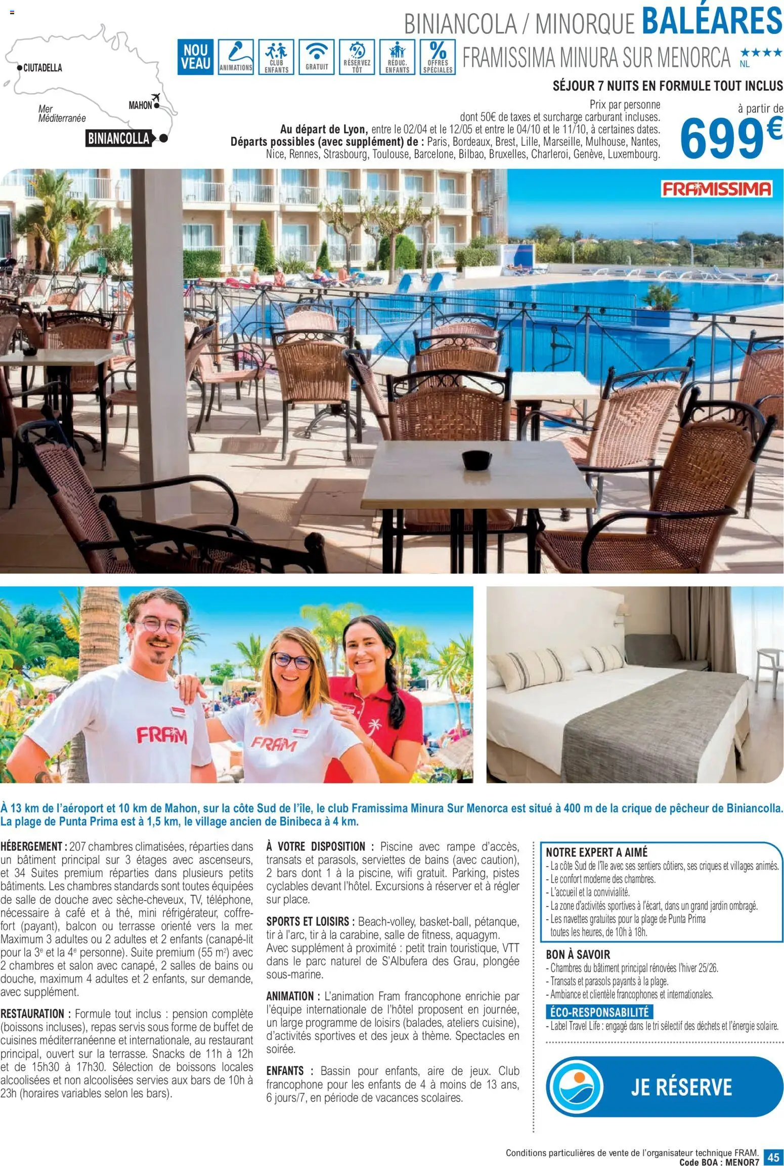 {H1} | Page: 45 | Produits: Buffet, Douche, Café, Jeux