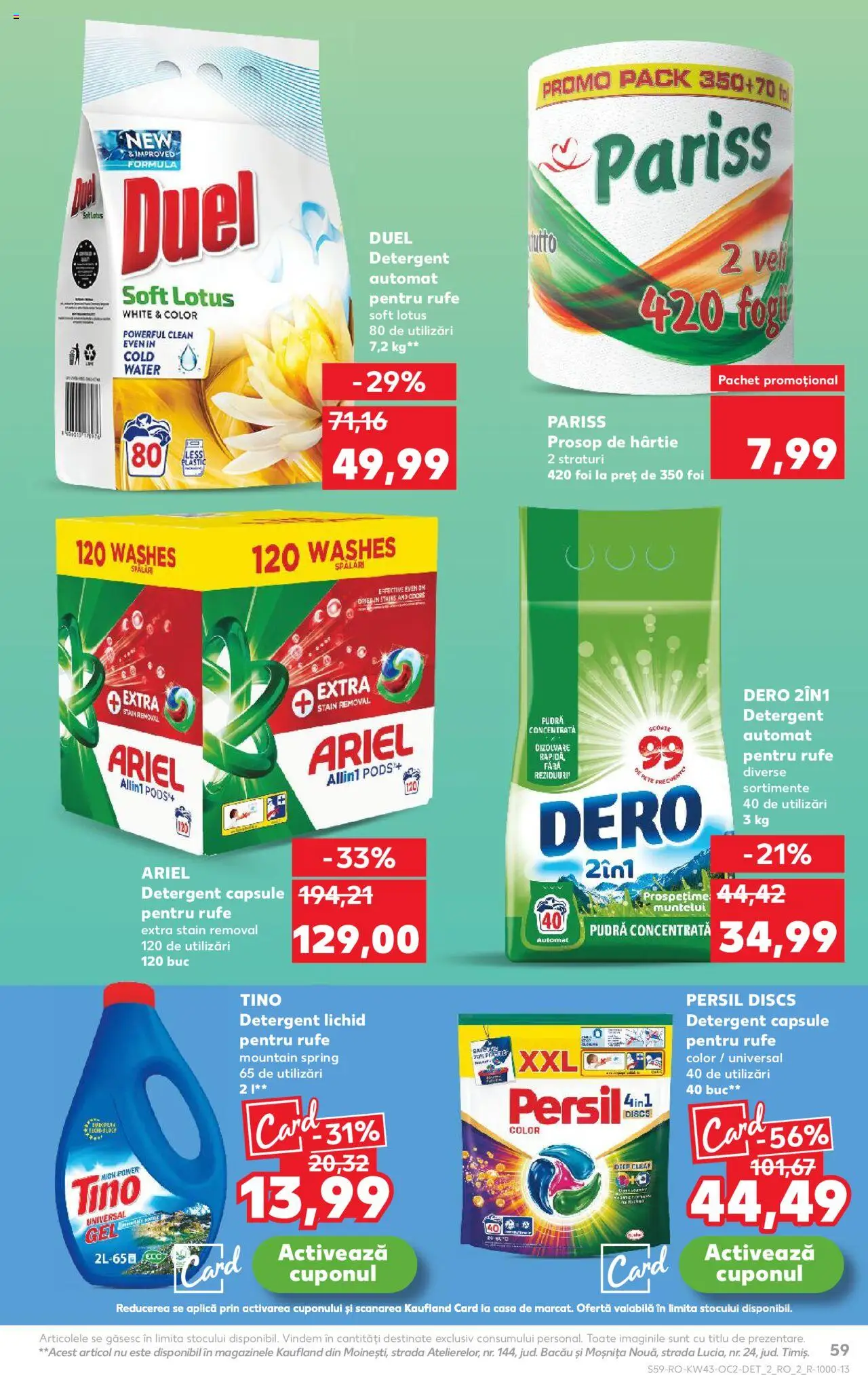 Noul catalog Kaufland – valabil de la 22.10.2025 | Pagină: 59 | Produse: Pomelo, Kedi Ödül Oyuncakları, Pudră, Detergent