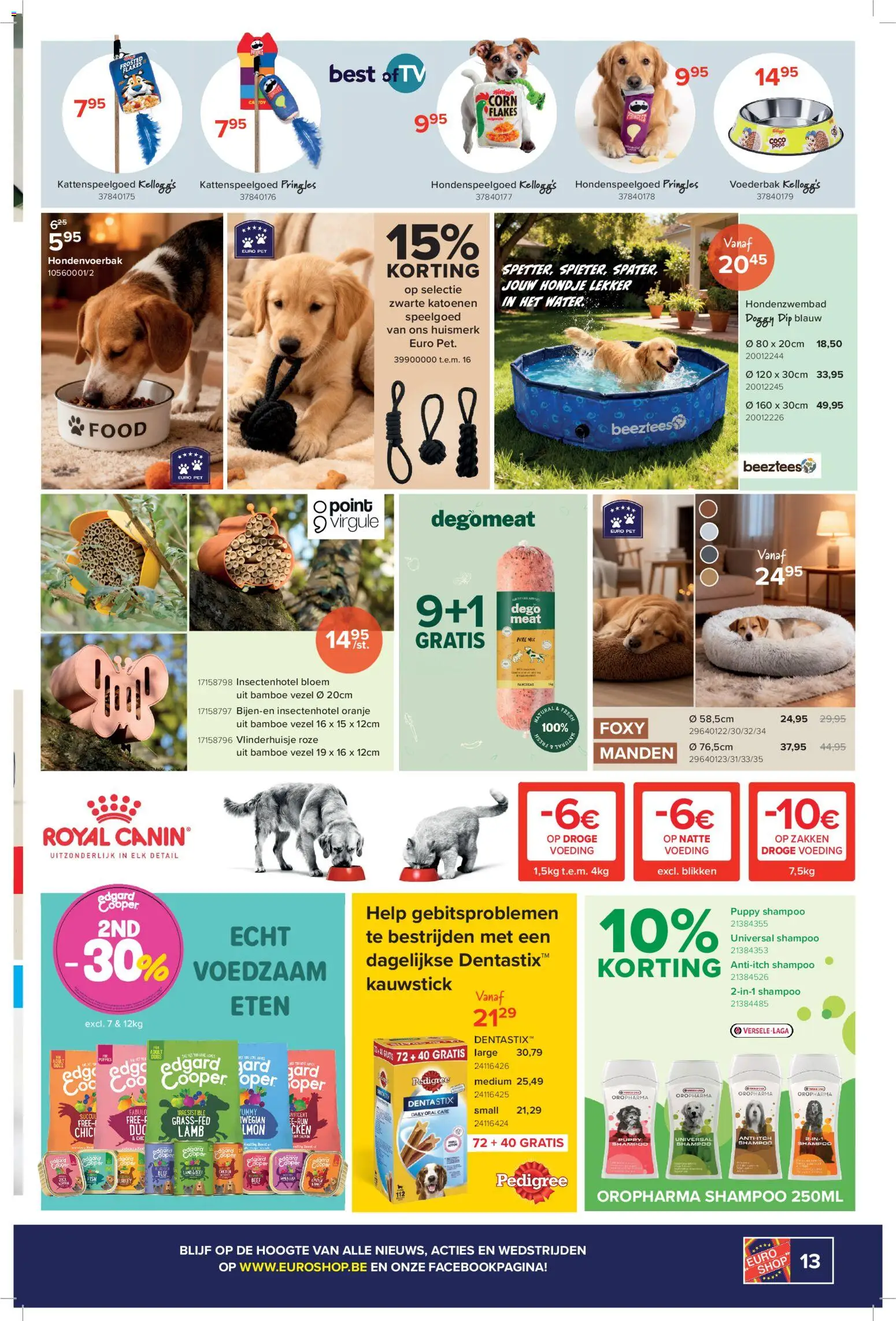 {H1} | Pagina: 13 | Producten: Hondenspeelgoed, Dip, Manden, Shampoo