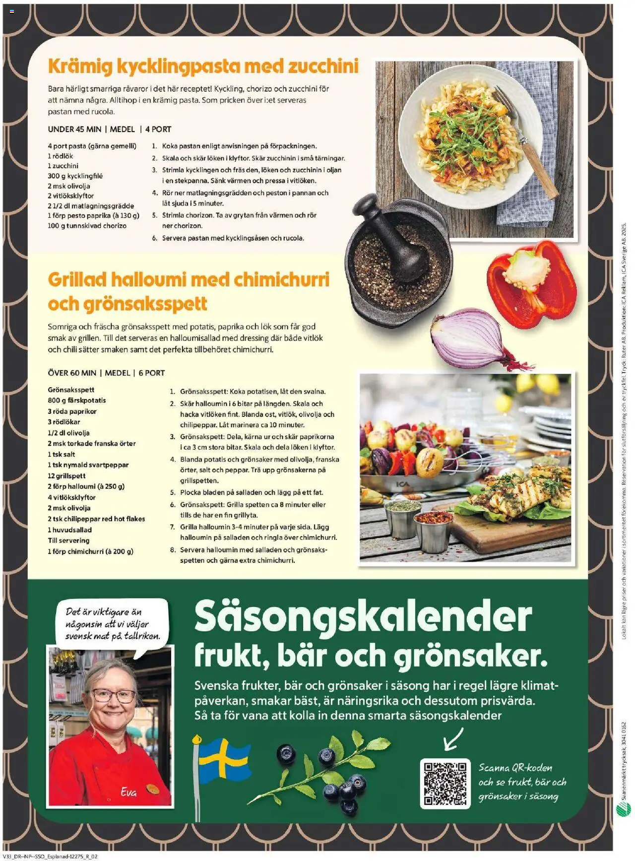 ICA Supermarket reklamblad aktuell från 11.08.2025 | Sida: 10 | Produkter: Olivolja, Pasta, Zucchini, Fräs