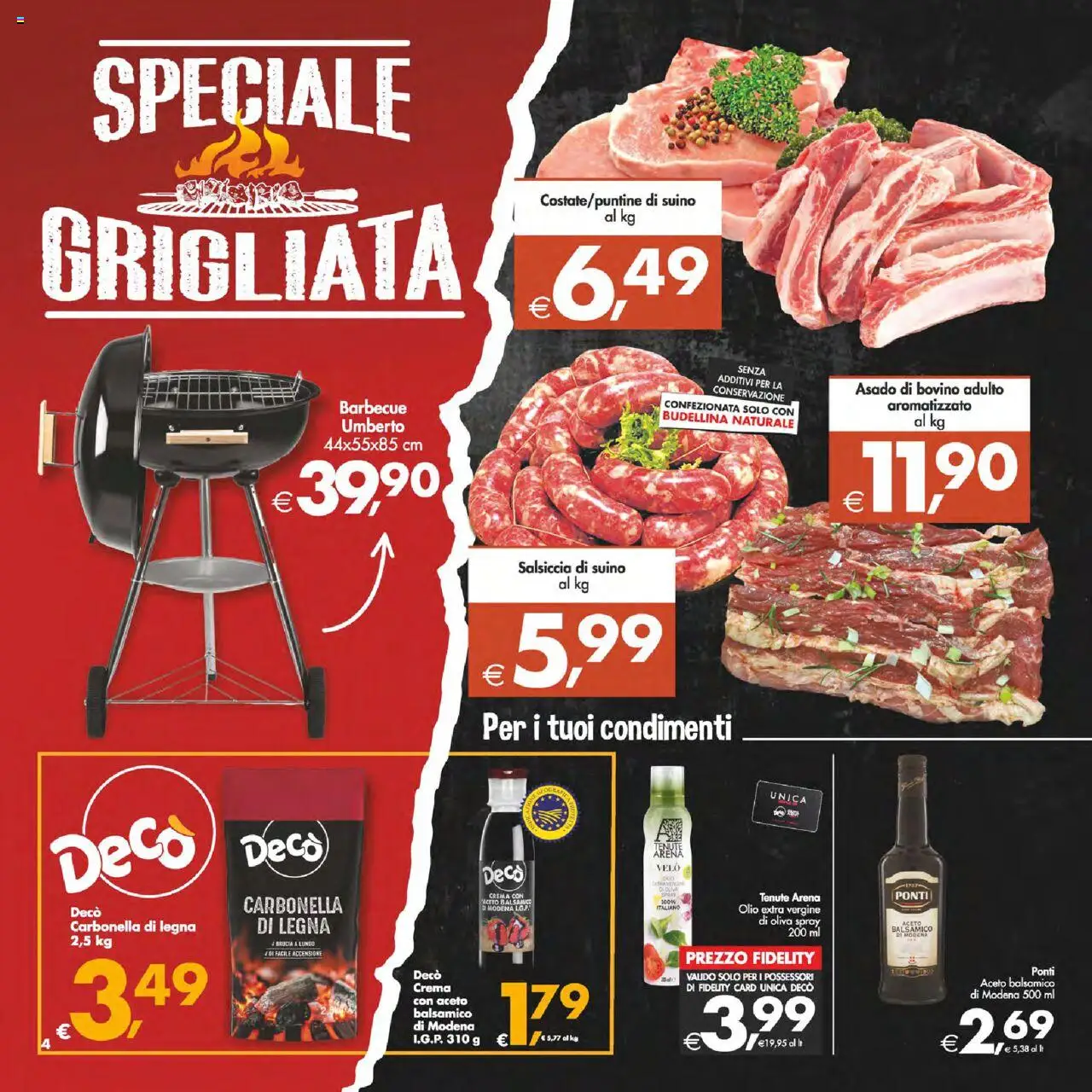 Volantino Decò del 12.08.2025 | Pagina: 4 | Prodotti: Crema, Olio, Salsiccia, Olio extra vergine