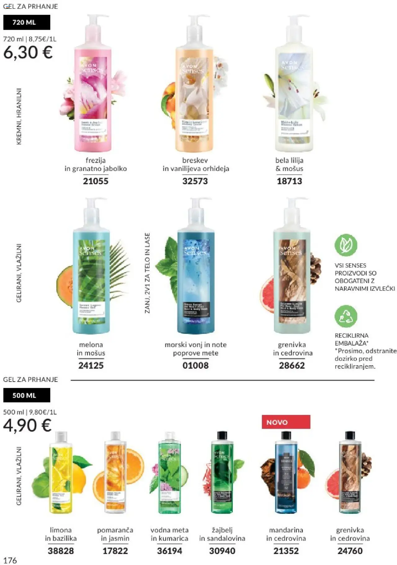 Avon katalog │ velja od 01.07.2025 | Stran: 176 | Izdelki: Melona, Gel za prhanje, Grenivka, Limona