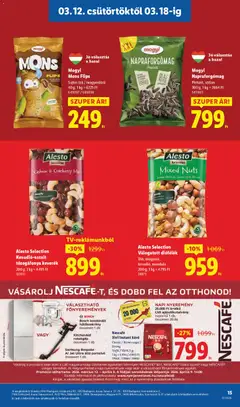 Alesto Selection Válogatott diófélék, Dió, mogyoró, kesudió, mandula 200 g - amely érvényes a következő dátumtól: 12.03.2026 | Oldal: 15