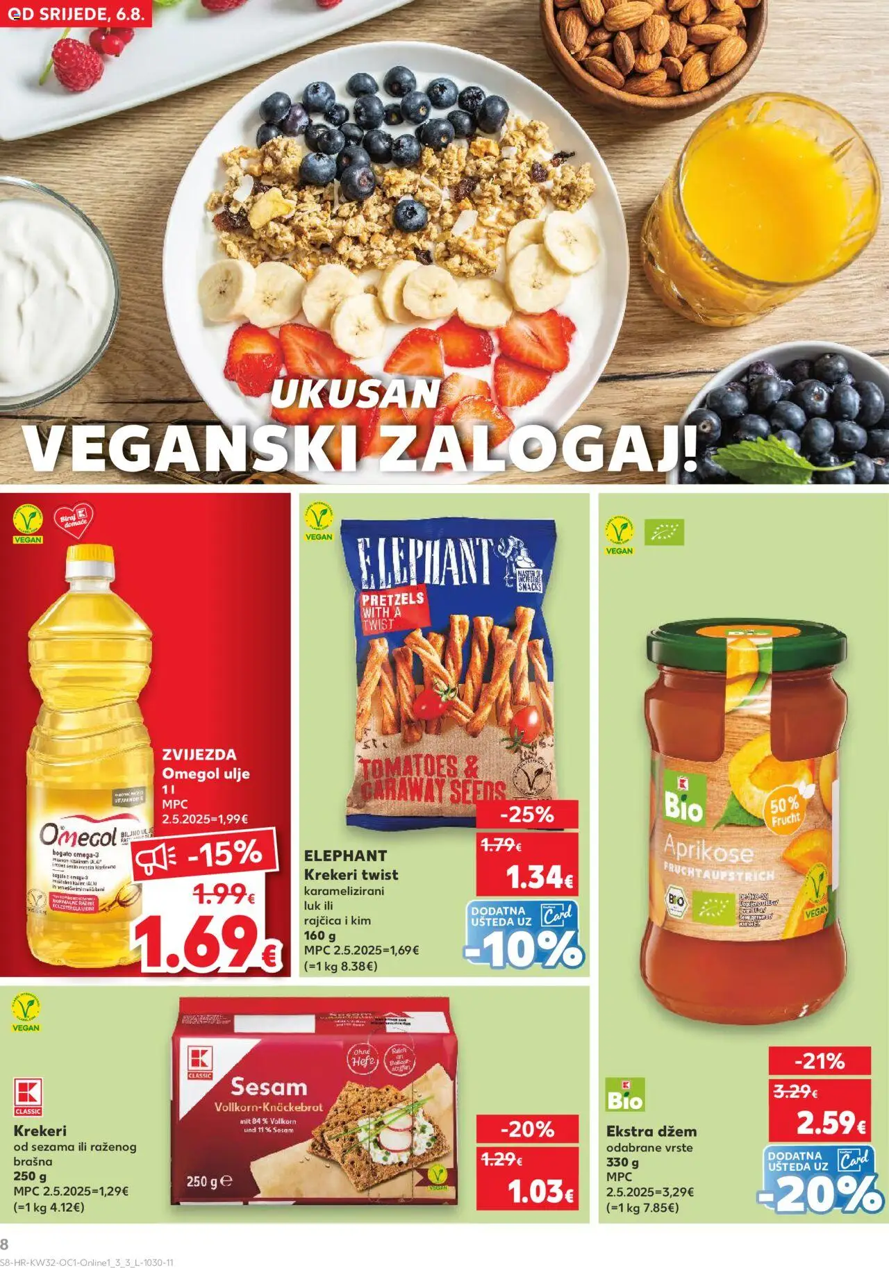 Kaufland katalog | vrijedi od 06.08.2025 | Stranica: 8 | Proizvodi: Luk, Džem, Rajčica, Krekeri