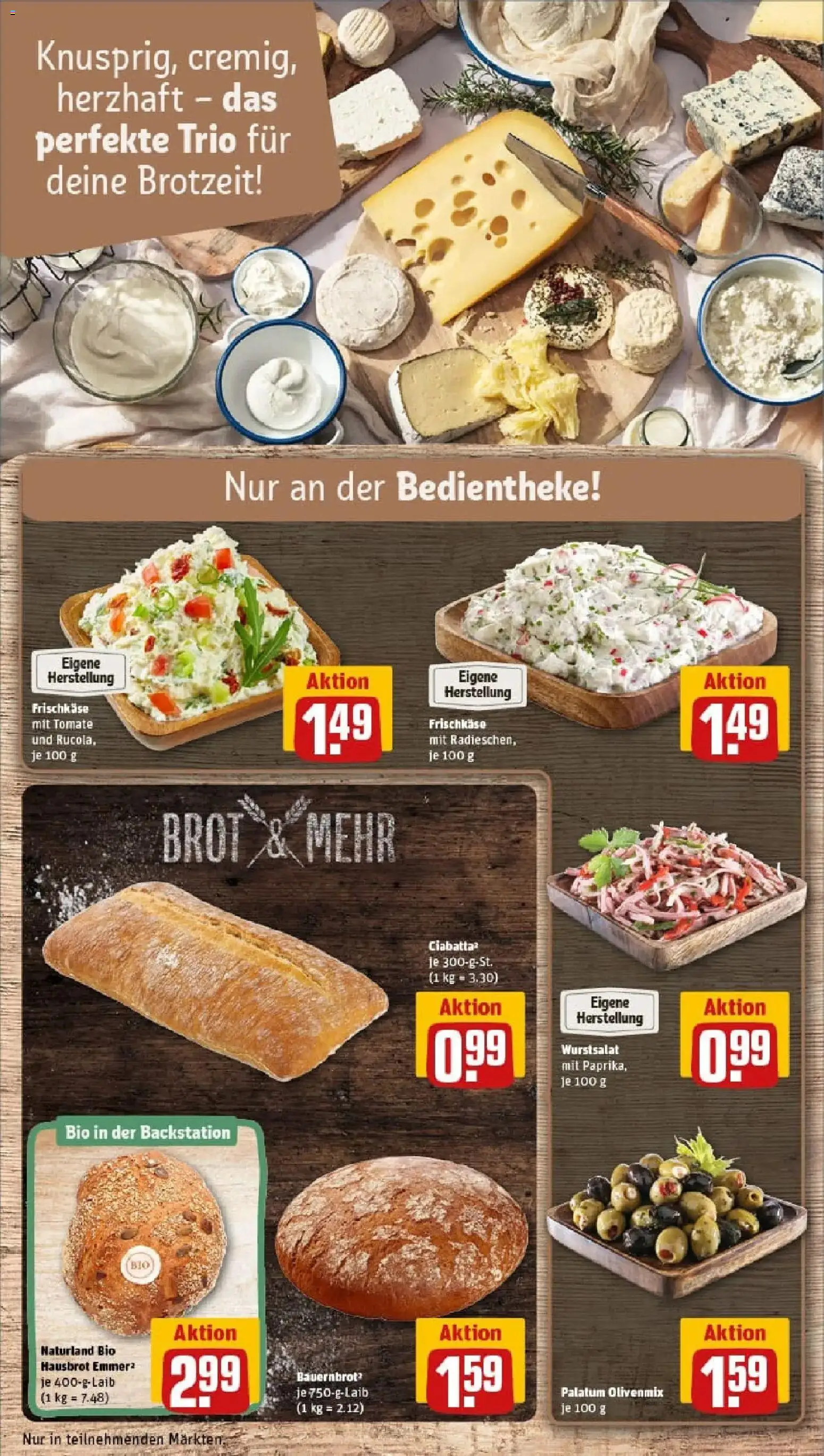 Rewe prospekt Homberg/Ohm	 – gültig ab 11.01.2026 | Seite: 11 | Produkte: Rucola, Paprika, Brot, Frischkase