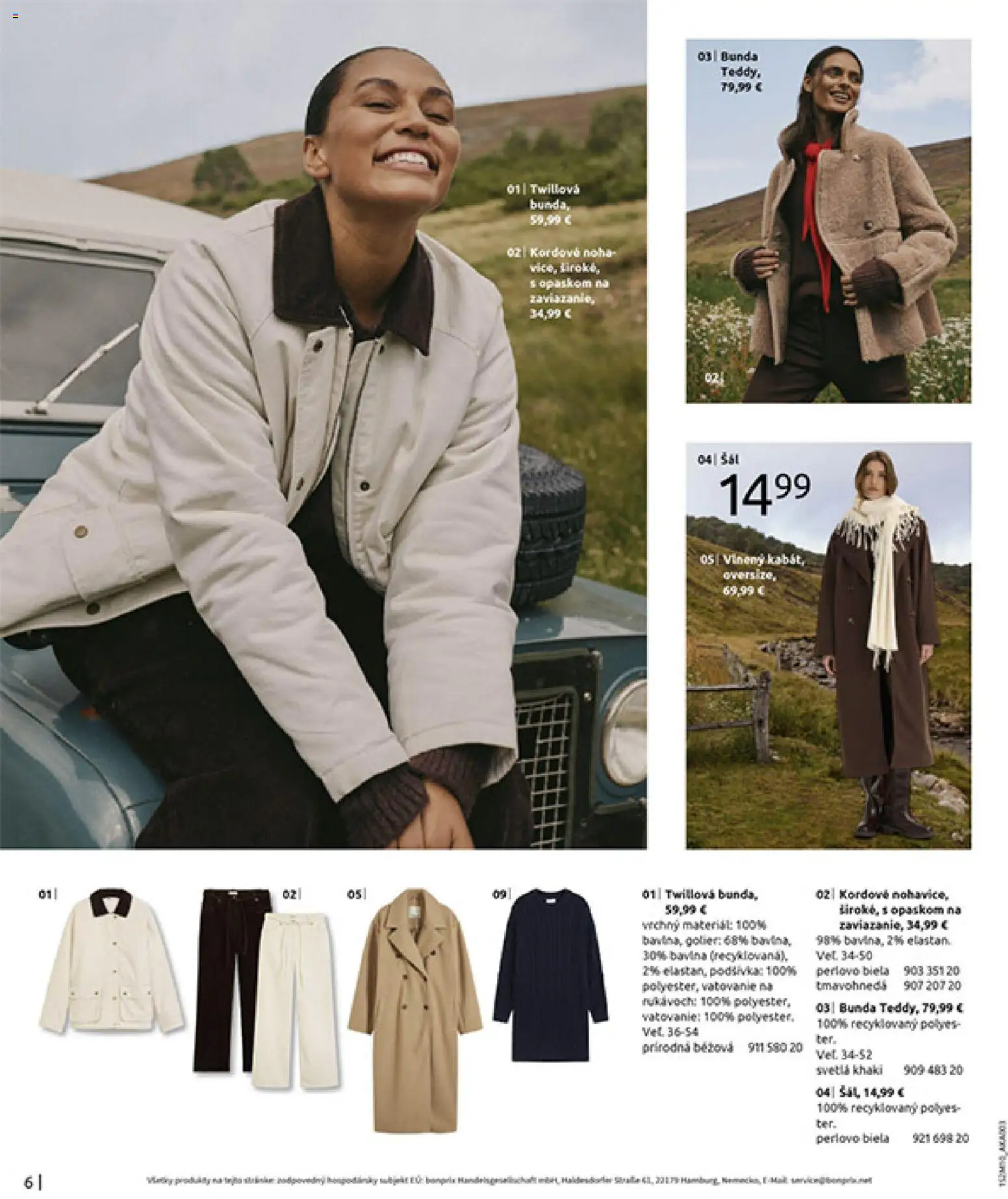 Nové Bonprix akcie – leták je platný od 24.11.2025 | Strana: 8 | Produkty: Bunda, Svetlá