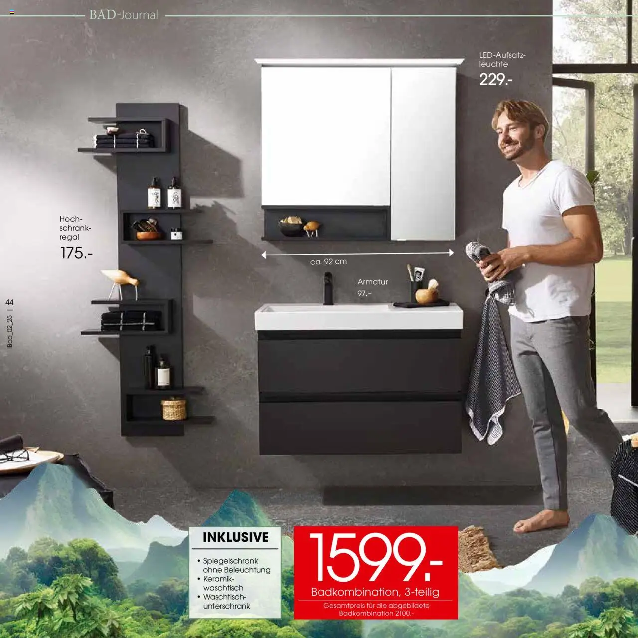 Zurbrüggen - Bad Spezial – gültig ab 11.06.2025 | Seite: 44 | Produkte: Regal, Schrank, Spiegelschrank, Unterschrank