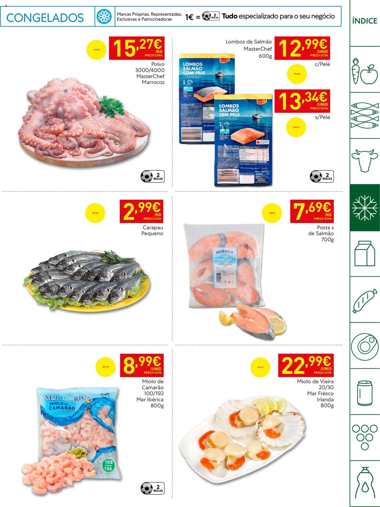 Recheio - Horeca Bons Negócios Madeira │ válido de 21.04.2026 | Página: 13 | Produtos: Polvo, Camarão, Salmão