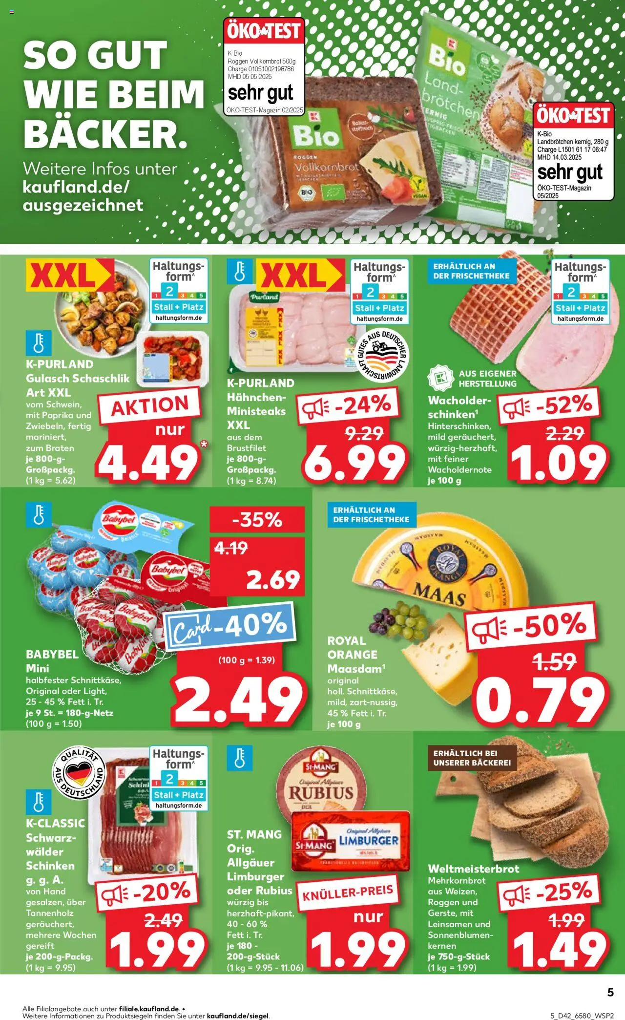 Kaufland prospekt Hamburg	 – gültig ab 19.10.2025 | Seite: 5 | Produkte: Bäckerei, Paprika, Gulasch, Babybel