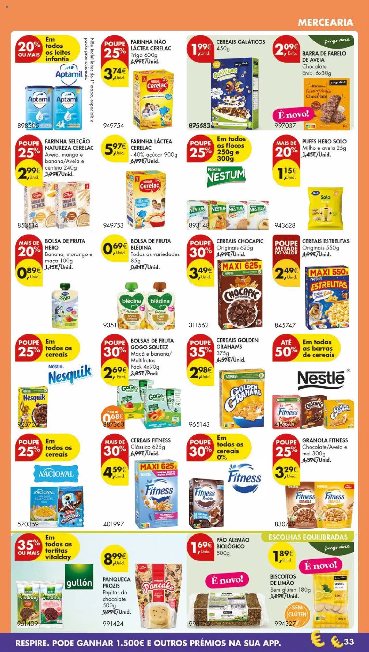 Pingo Doce folheto │ válido de 07.10.2025 | Página: 41 | Produtos: Farinha láctea, Granola, Cereais, Flocos