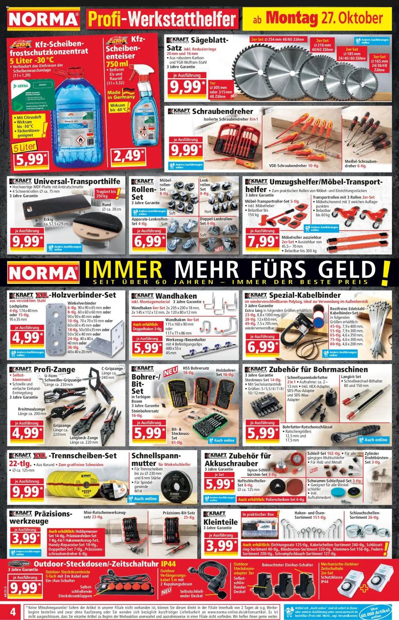 Norma Prospekt 	 – gültig ab 27.10.2025 | Seite: 4 | Produkte: Kabel, Adapter, Akkuschrauber, Eis