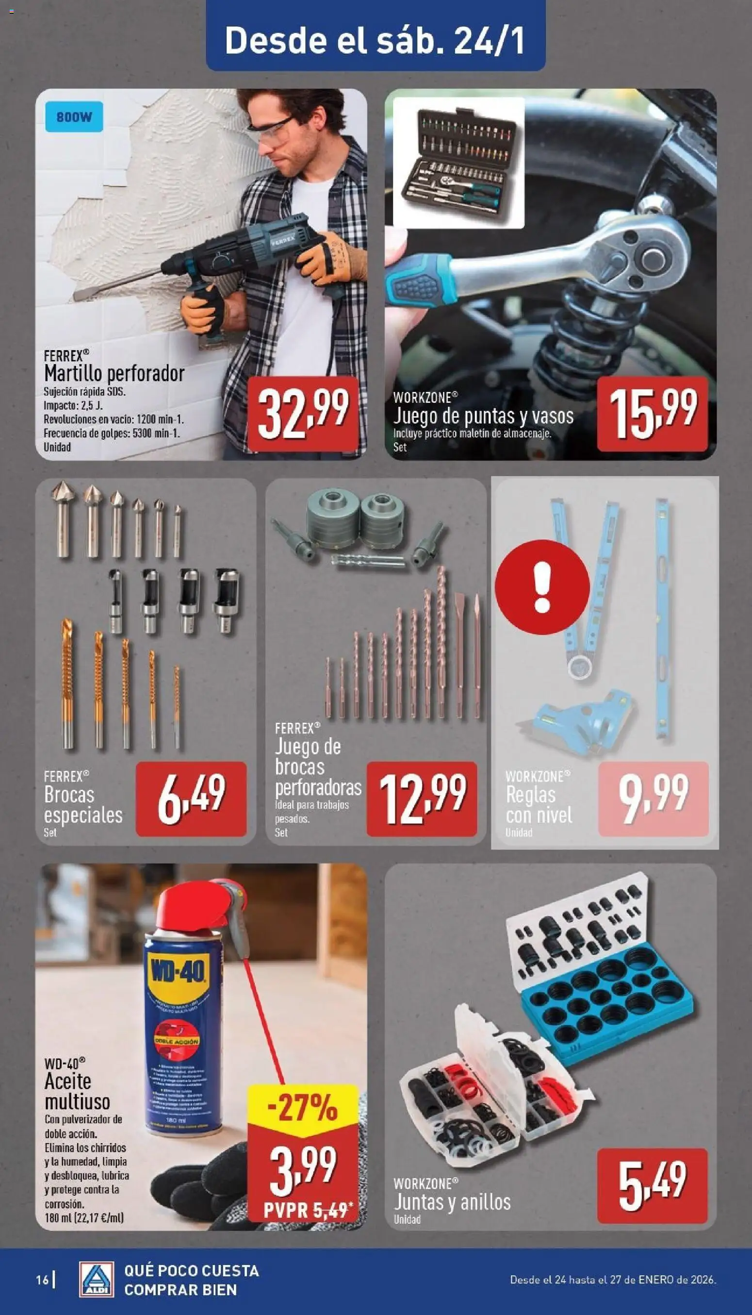 Aldi folleto Baleares │ válido desde el 19.01.2026 | Página: 16 | Productos: Anillos, Aceite, Vasos