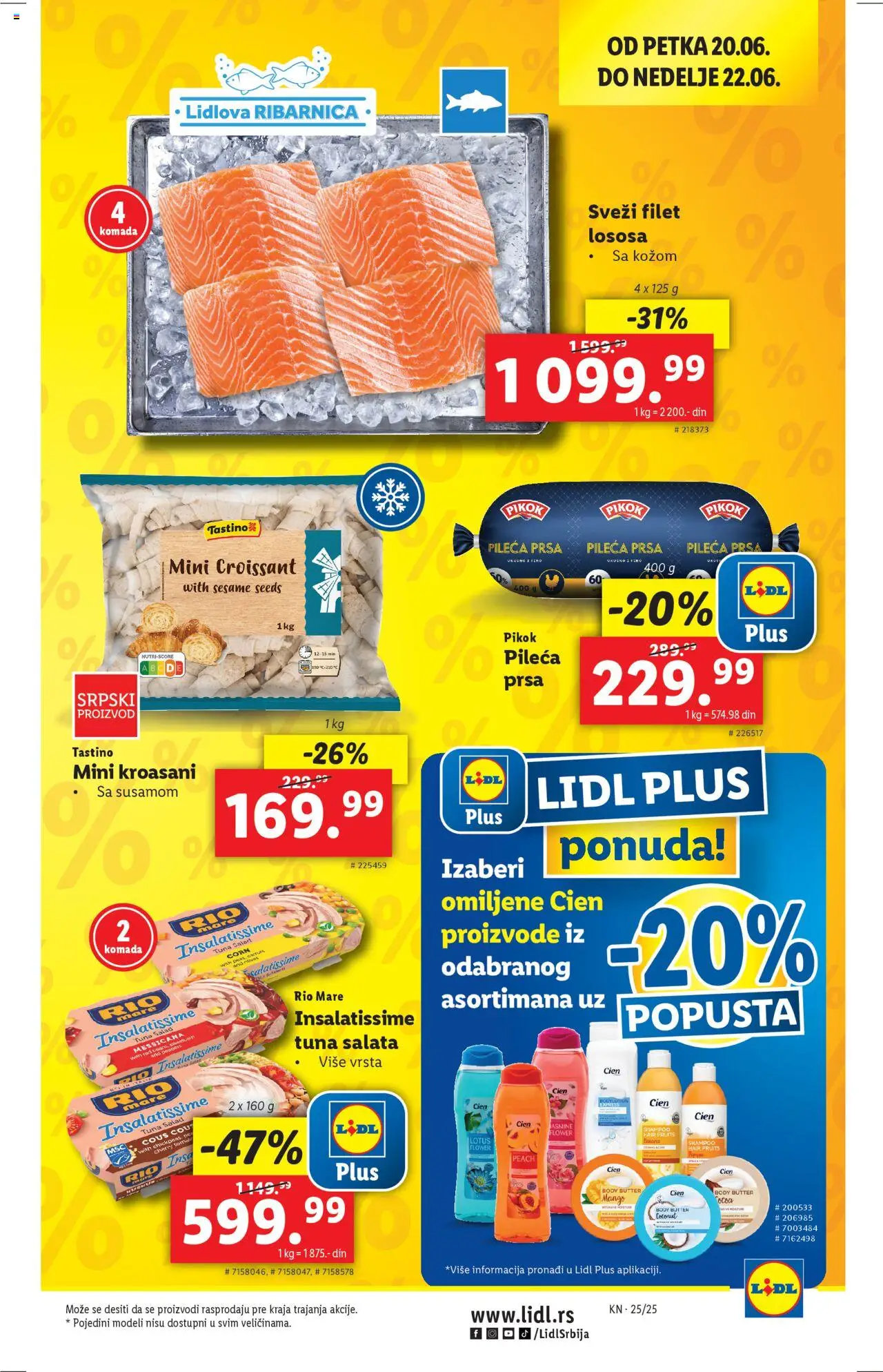 Lidl katalog - važi od 19.06.2025 | Strana: 17 | Proizvode: Pileća prsa, Cien, Salata, Mango