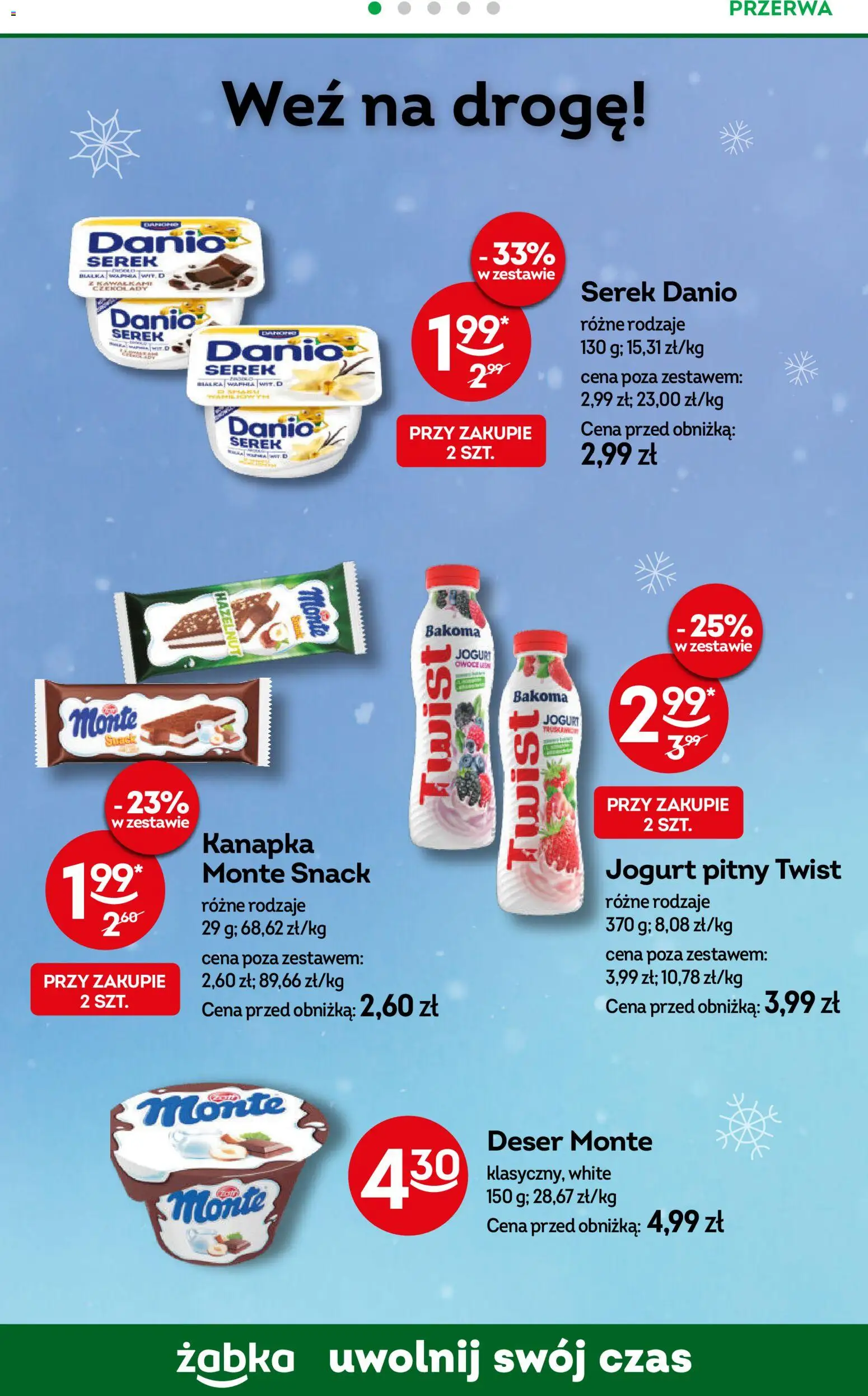 Żabka Gazetka od 28.01.2026 | Strona: 50 | Produkty: Czekolady, Jogurt pitny, Jogurt, Owoce