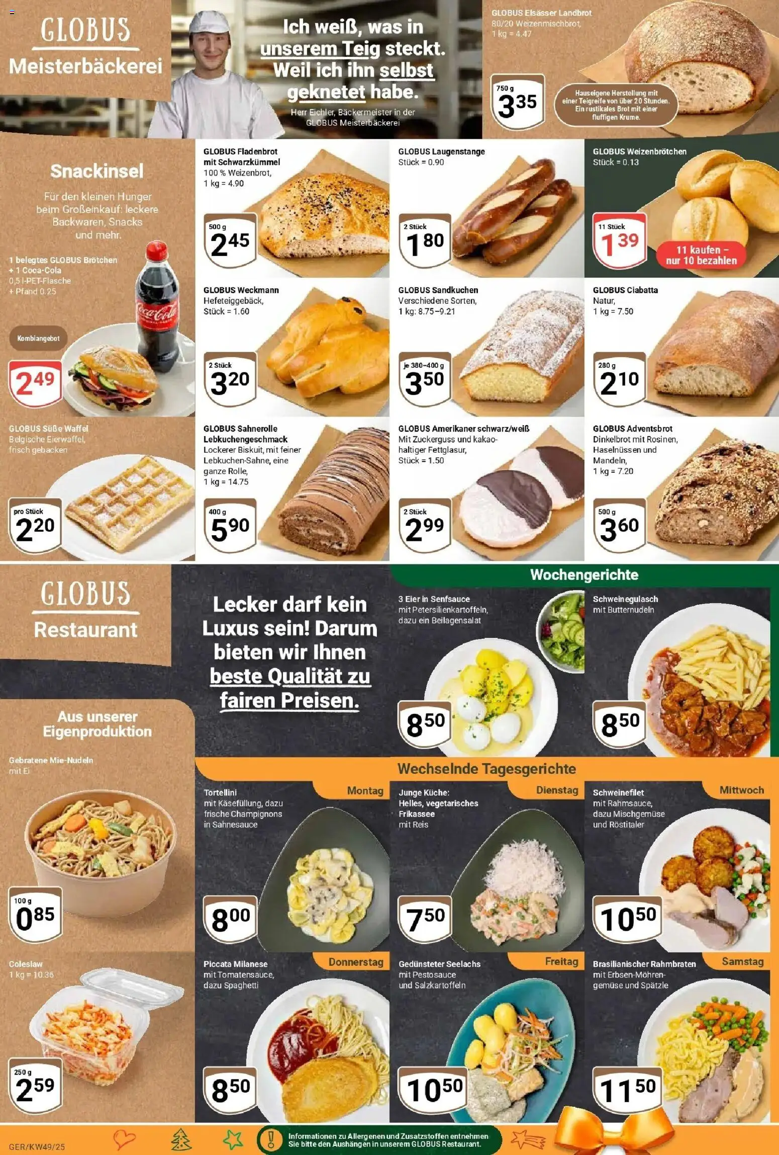 Globus prospekt Gera	 – gültig ab 01.12.2025 | Seite: 9 | Produkte: Schweinegulasch, Eier, Küche, Reis