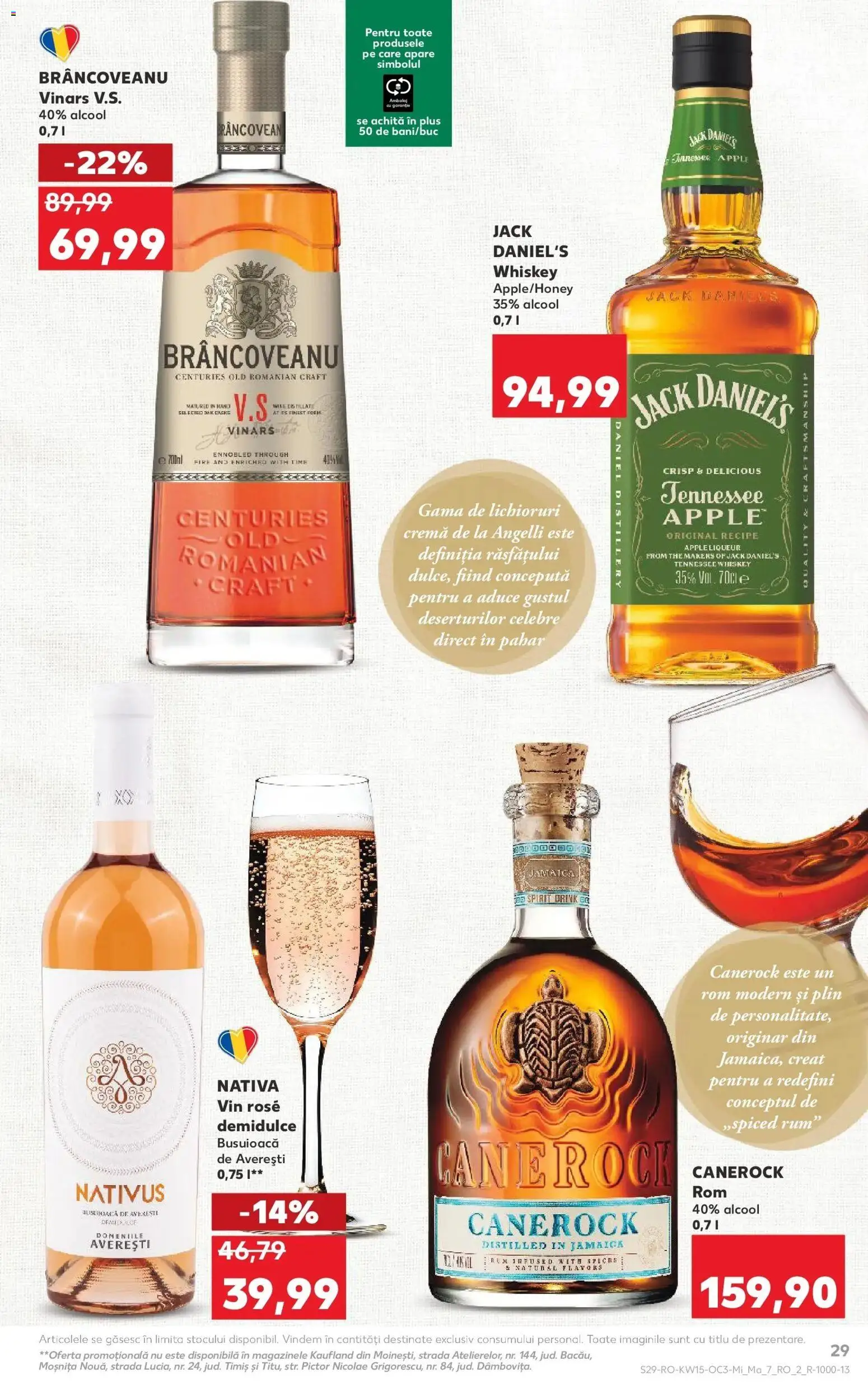 Noul catalog Kaufland – valabil de la 08.04.2026 | Pagină: 29 | Produse: Cremă, Apple, Vin, Rom