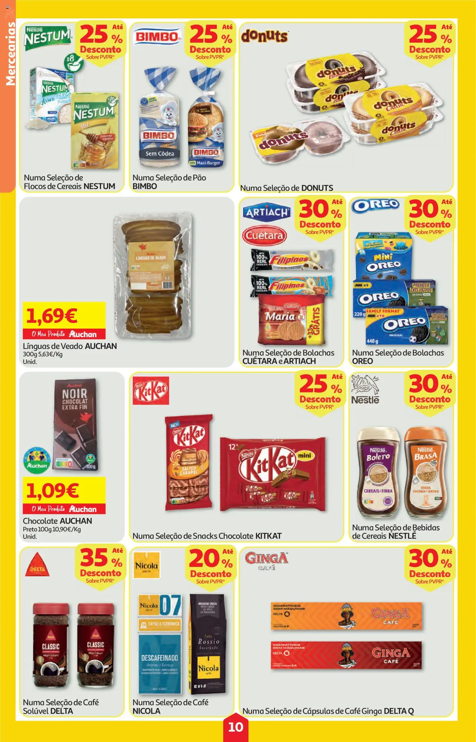 Auchan folheto │ válido de 08.01.2026 | Página: 10 | Produtos: Delta q, Café solúvel, Centeio, Flocos